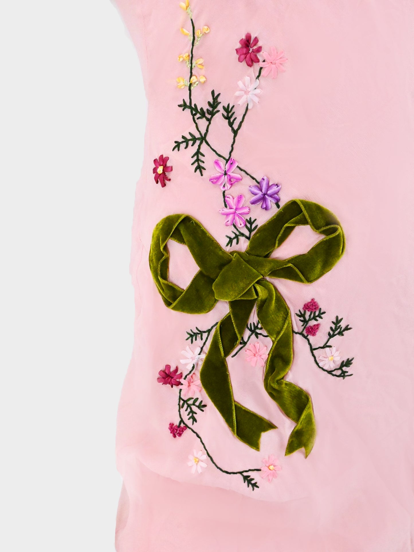 John Galliano FW 2004-2005 Pink Crepe Prototype Long Dress with Bows