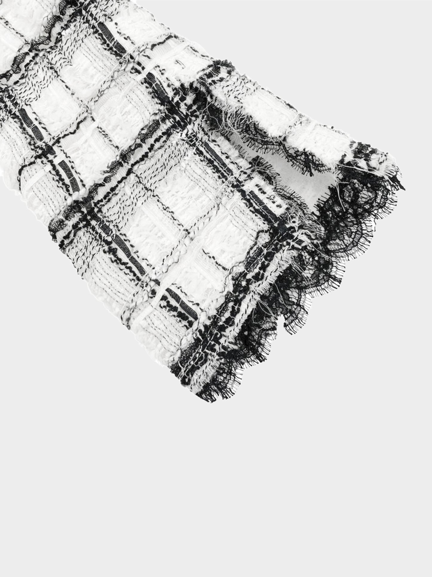 Chanel Spring 2005 Black and White Tweed Long Coat