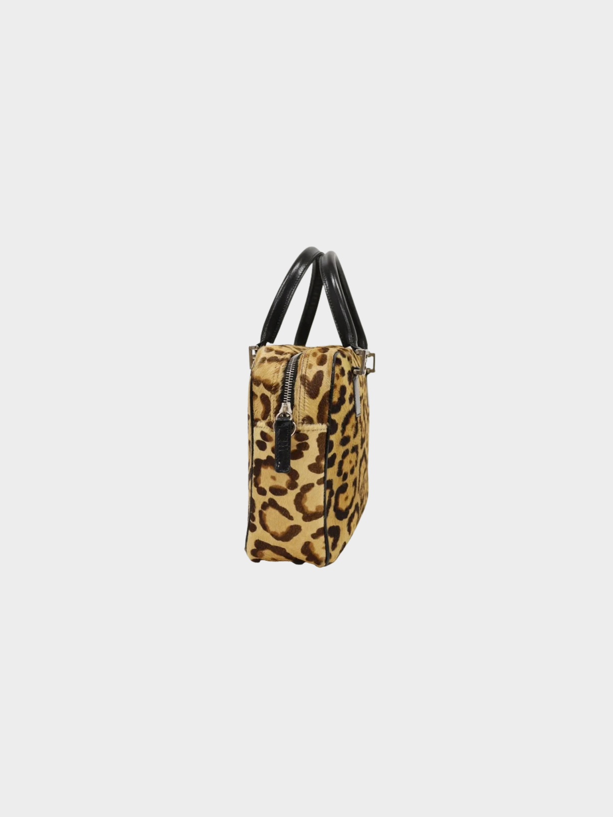 Fendi 2000s Beige Brown Black Hair-On Hide 2-Way Bag
