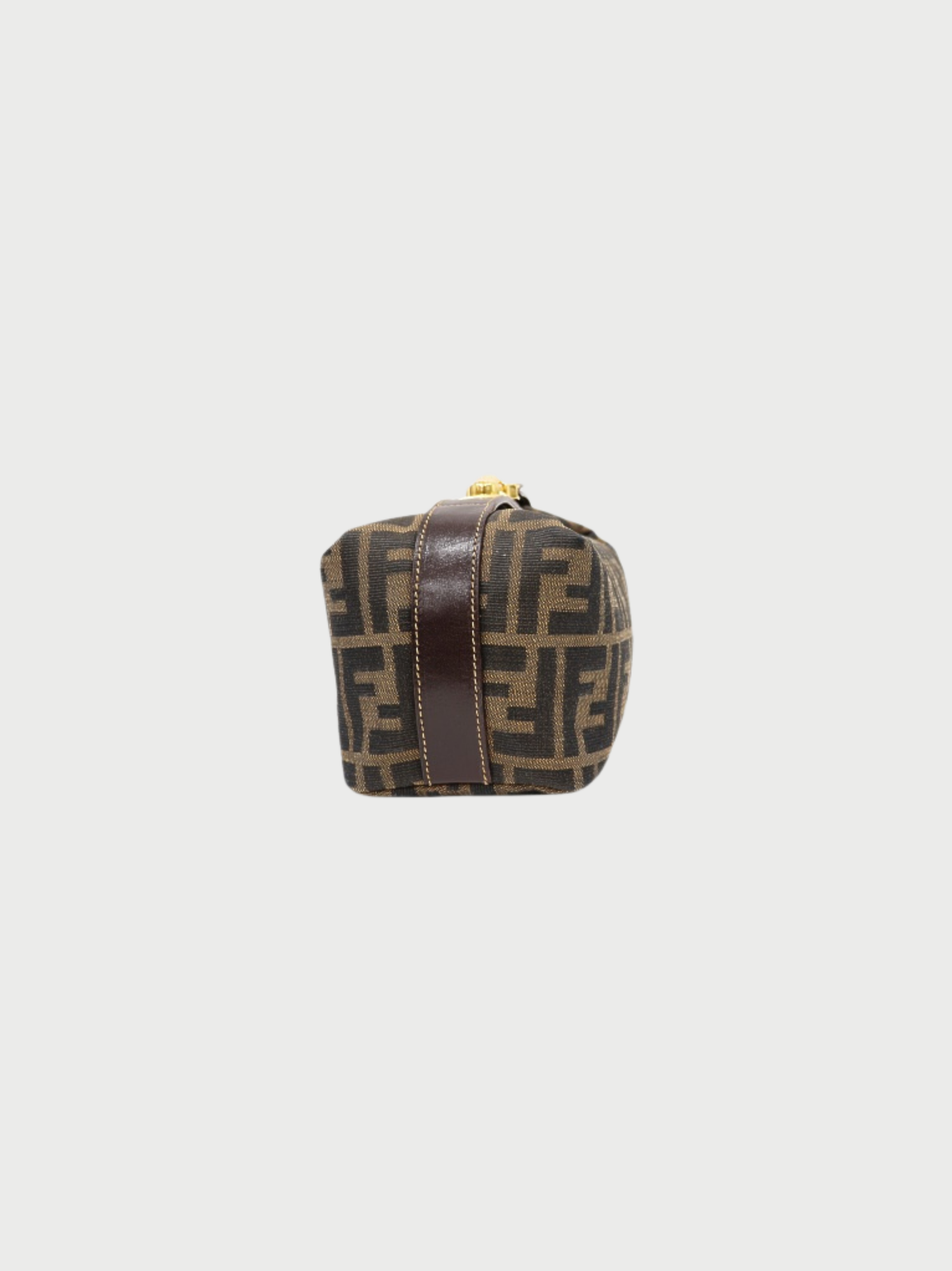 Fendi 2000s Brown Zucca Canvas Mini Handbag