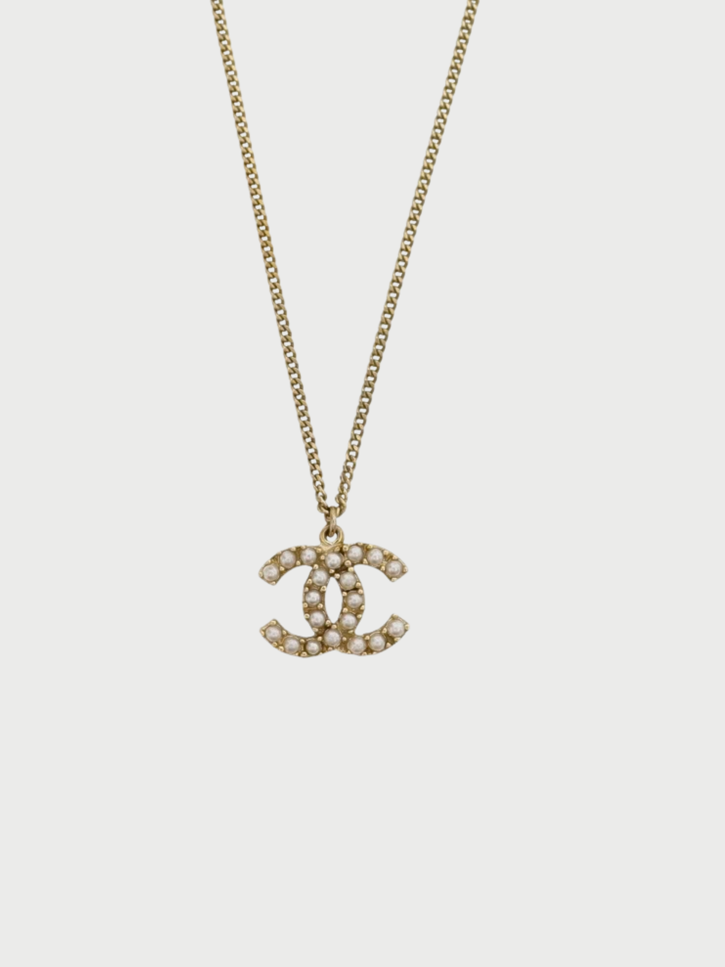 Chanel 2010 Gold Plated Metal COCO Pearl Necklace