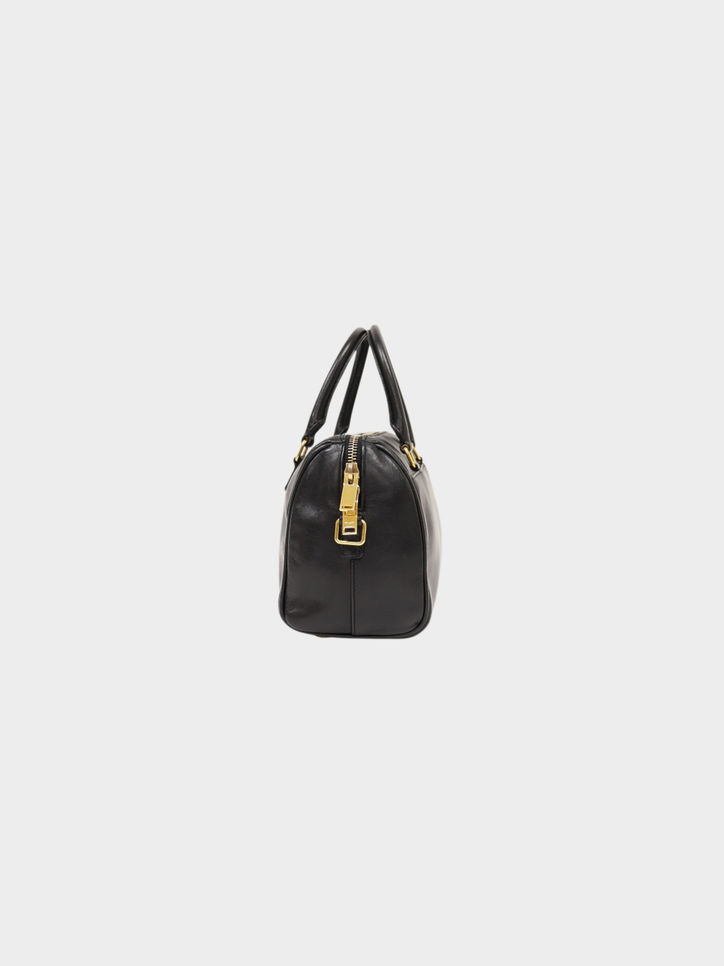 Yves Saint Laurent 2010s Black Leather Baby Duffle Bag