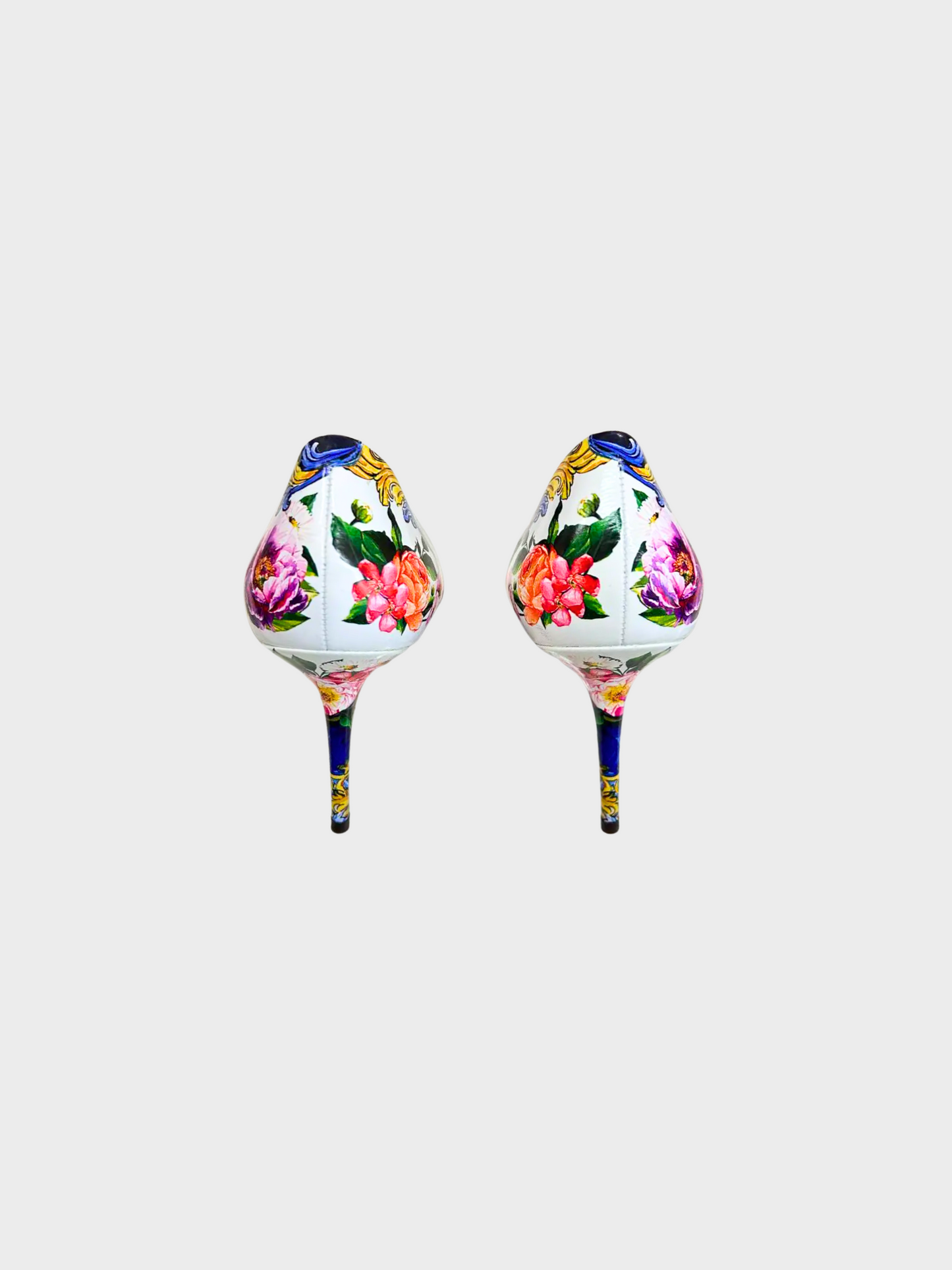 Dolce and Gabbana 2010s Multicolor Crystal Floral Pumps