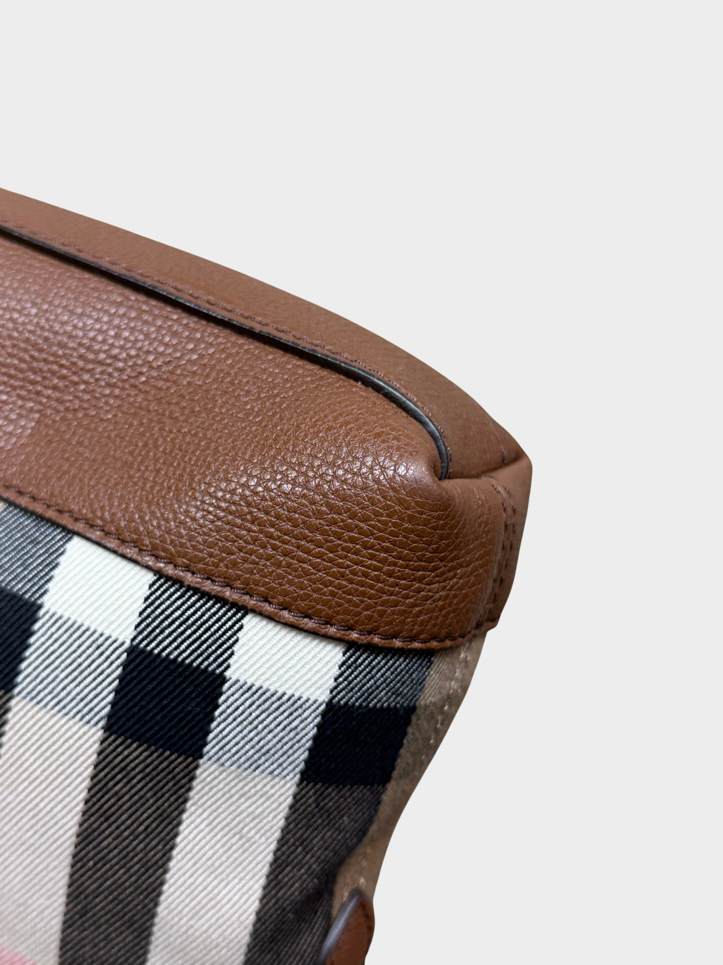 Burberry 2015-2017 Beige House Check Derby Abingdon Crossbody Bag