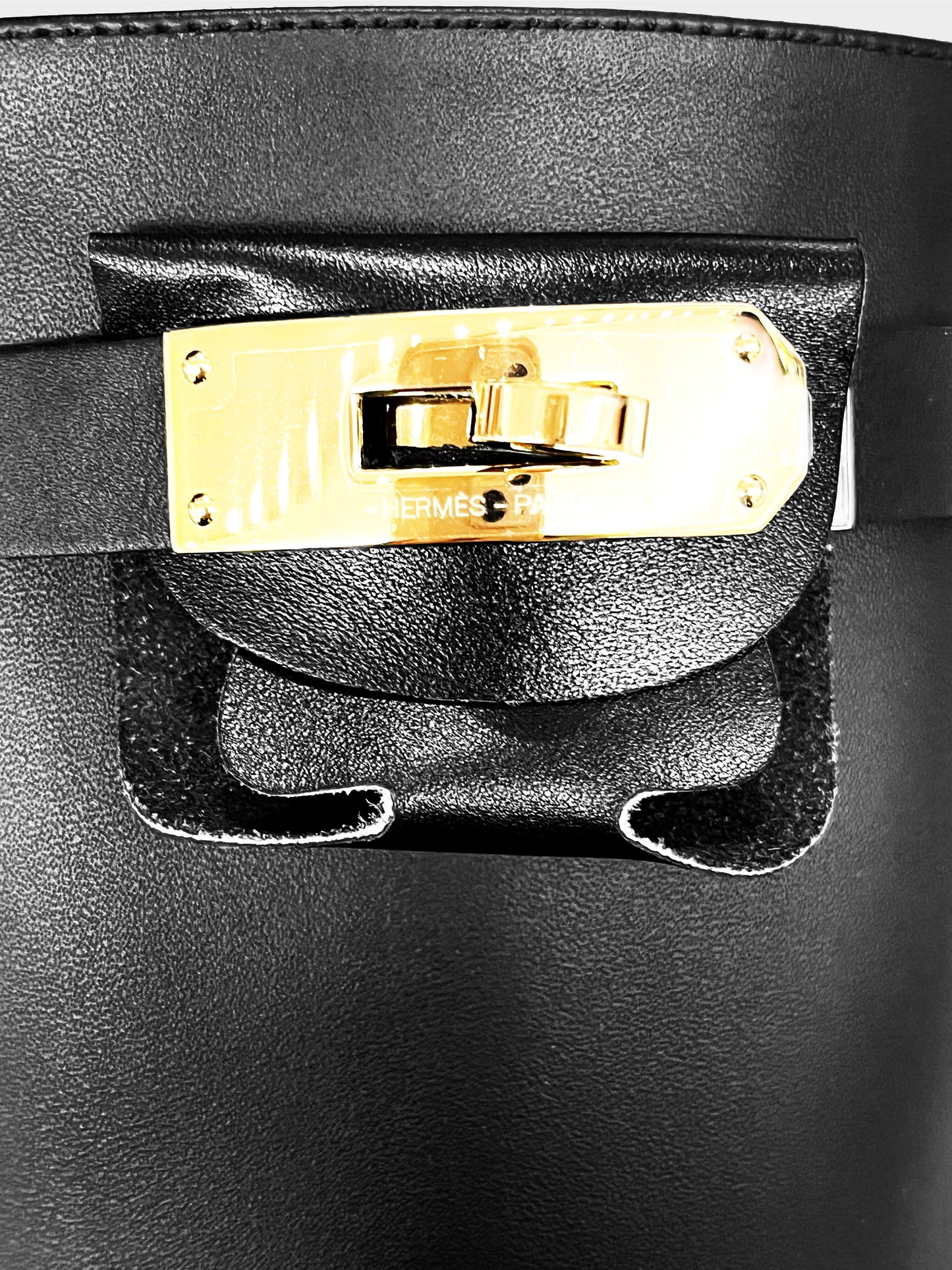 Hermès 2020s Black Calfskin Story 50 Boots