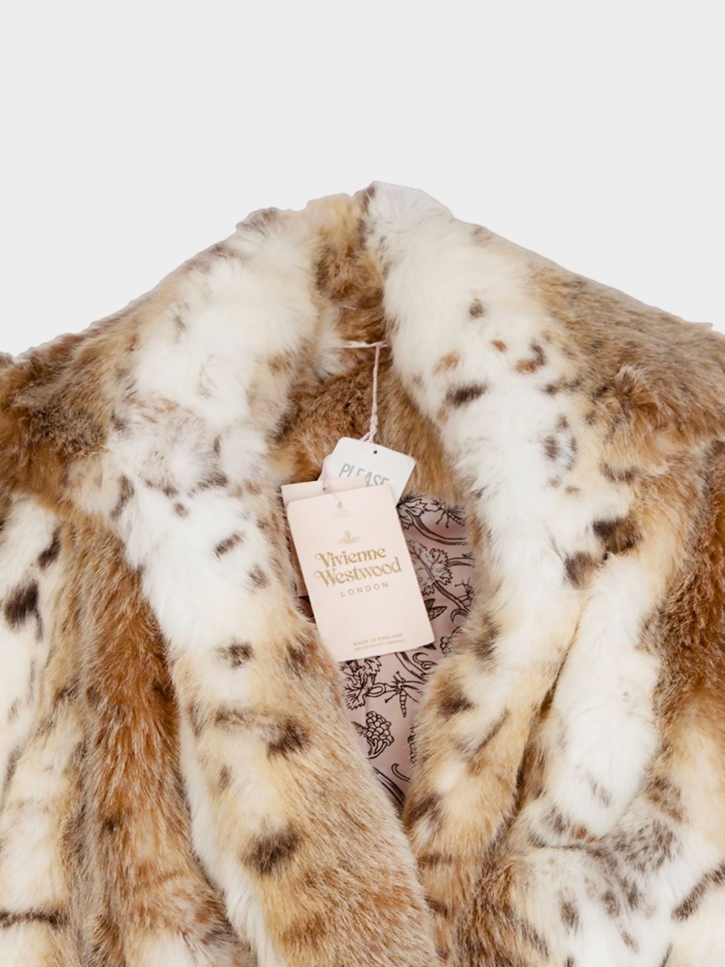 Vivienne Westwood Couture 1990s Leopard Faux Fur Coat