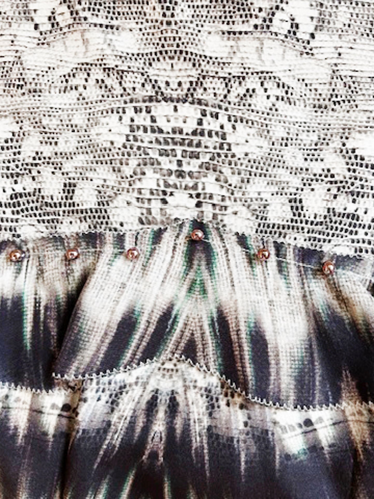Roberto Cavalli 2000s Python Print Ruffled Silk Skirt