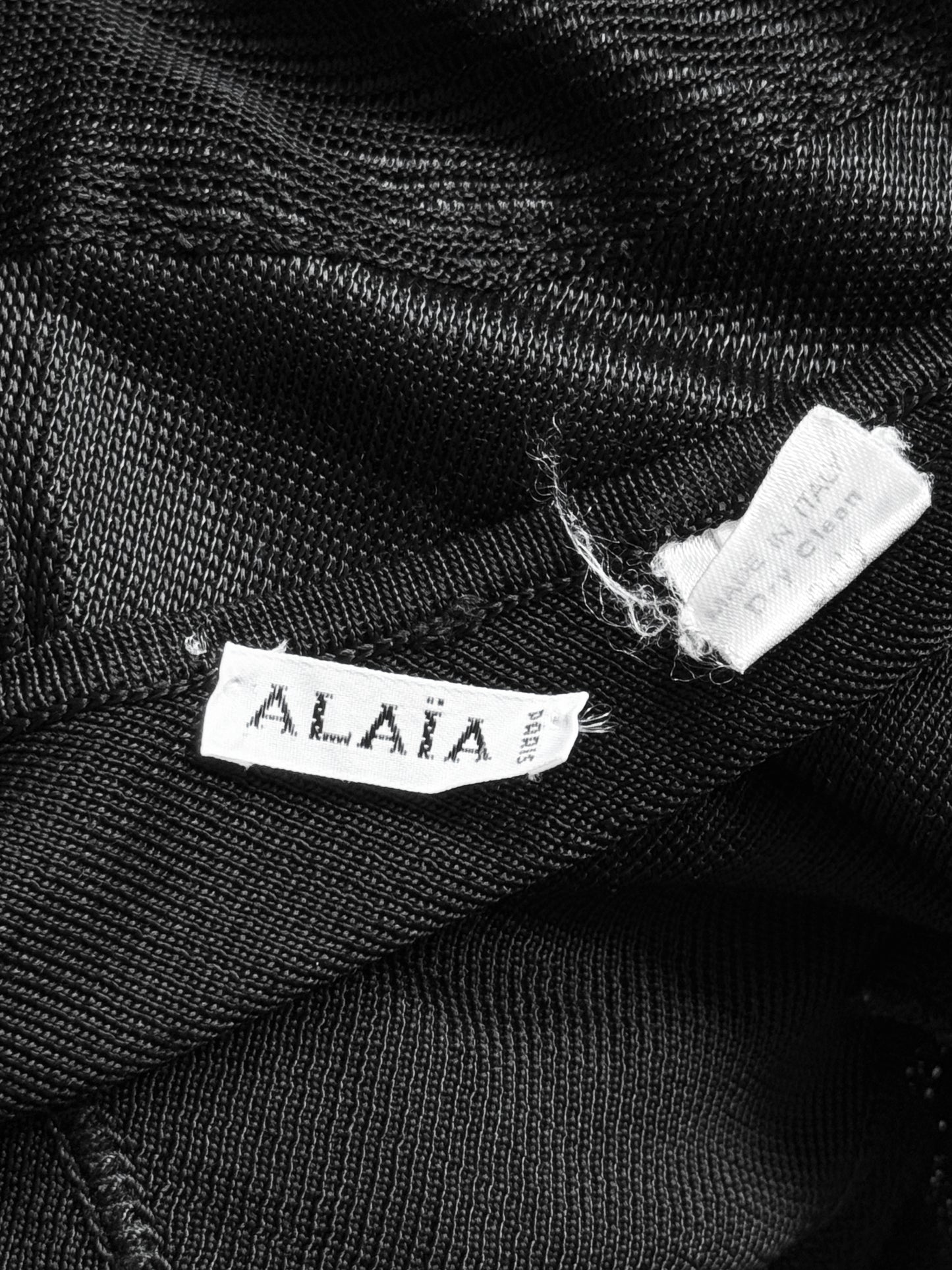 Azzedine Alaïa 1990s Black Cross Back Asymmetrical Dress