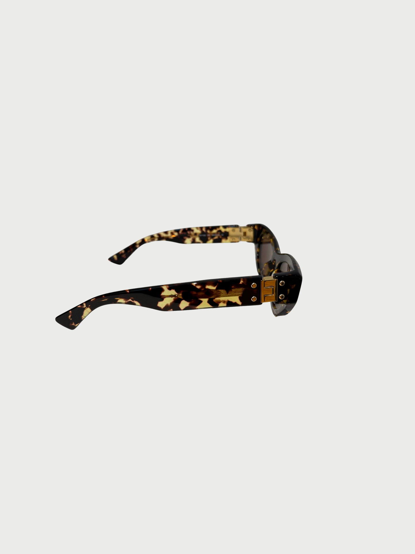 Bottega Veneta 2020s Dark Havana Acetate BV1142S Cat-Eye Sunglasses