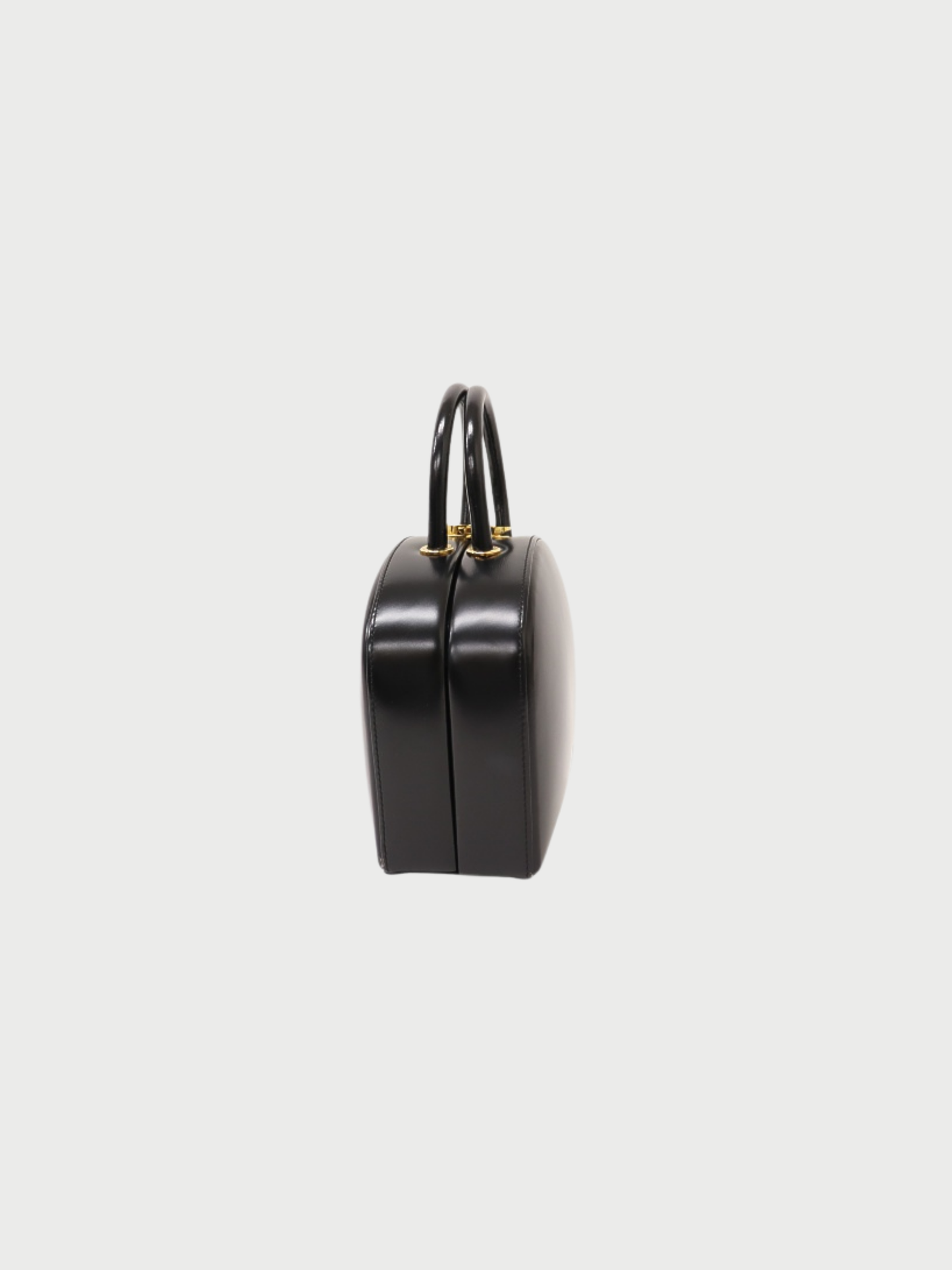 Loewe 2010s Black Leather Anagram Handbag