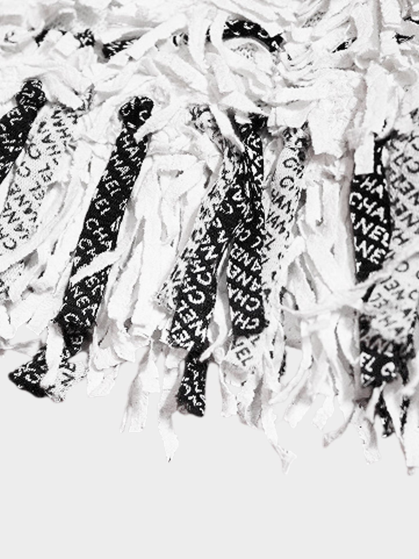 Chanel 2018 Black and White Fringe Top