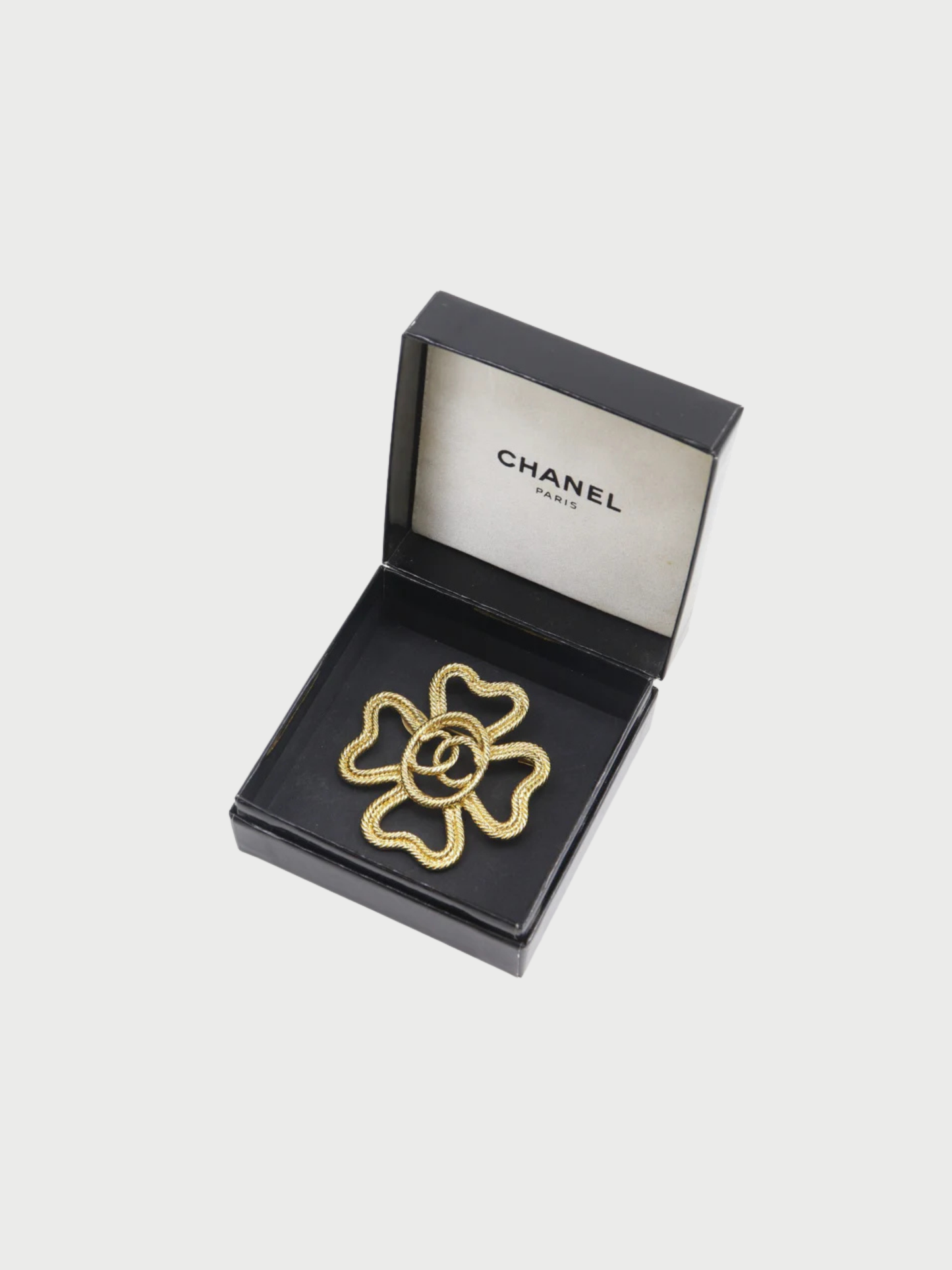 Chanel 1990s Gold Plated COCO Mark Brooch