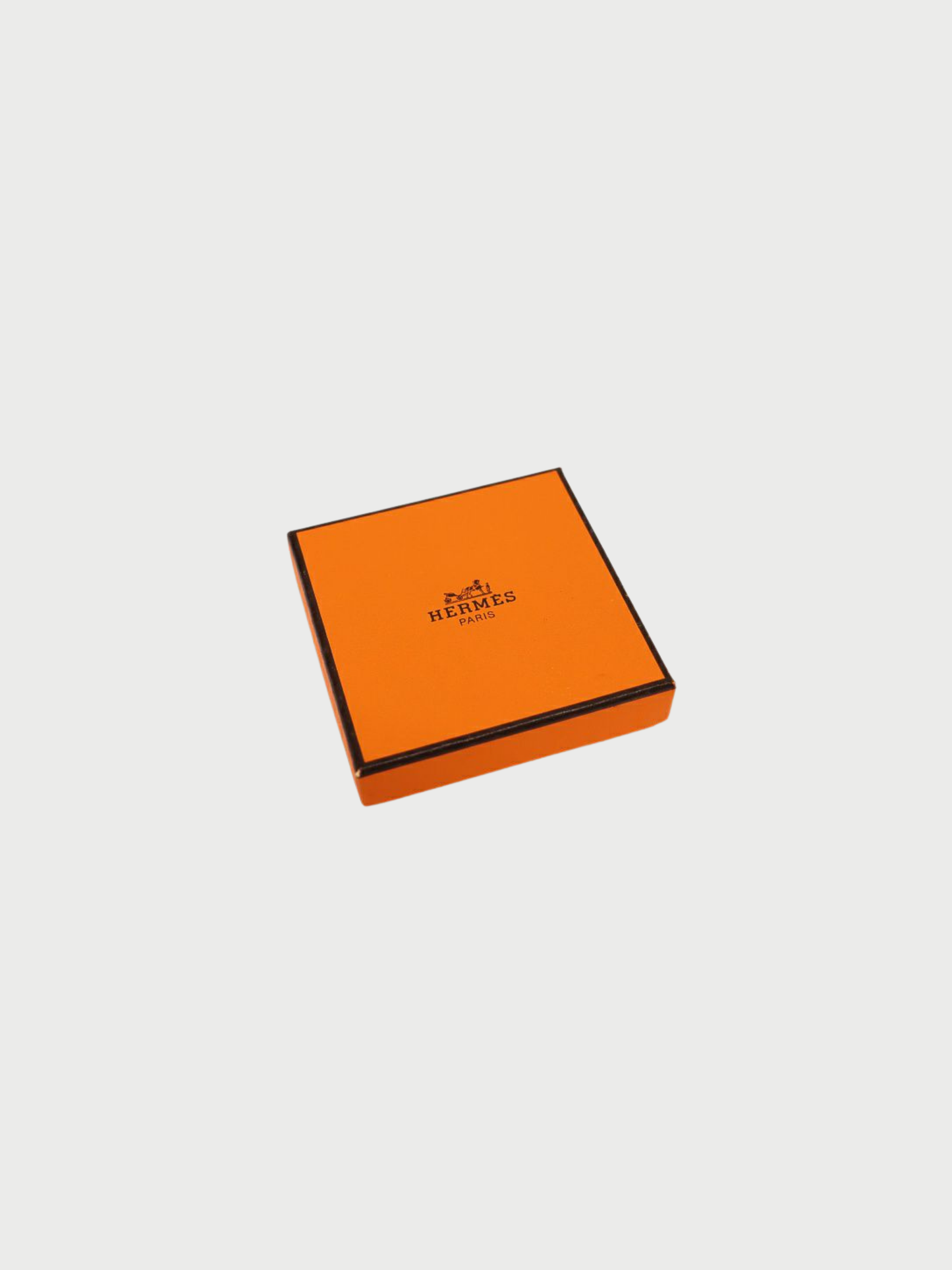 Hermès 2000s Black Silver Enamel Bangle PM