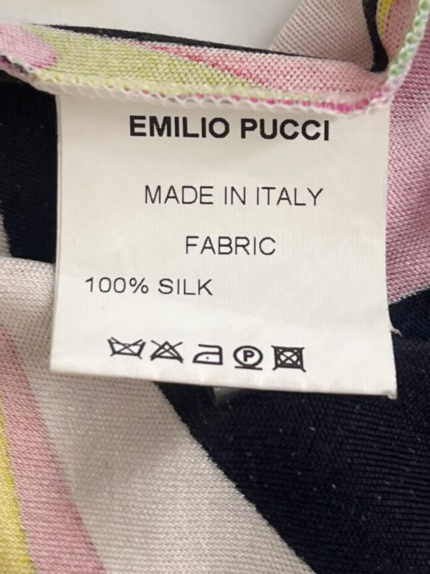 Emilio Pucci 2005 Multicolor Silk Jersey Chain Stitch Gown
