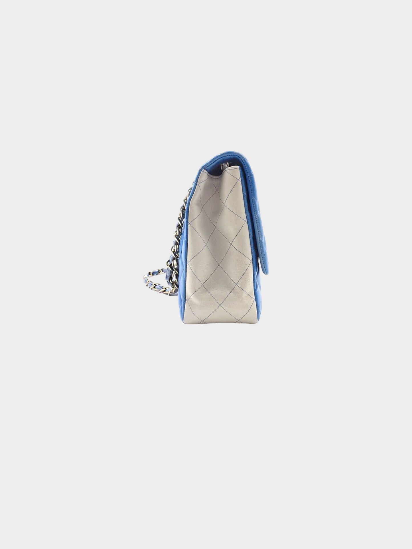 Chanel 2010 Light Blue to Grey Ombre Jumbo Classic Flap Bag