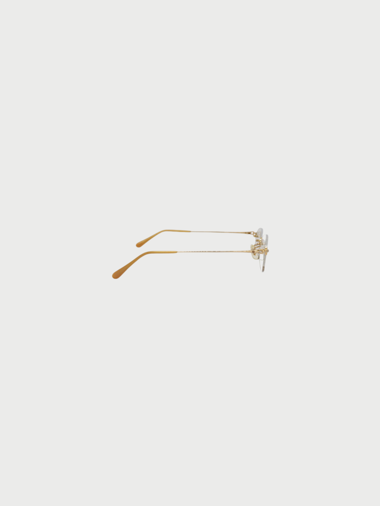 Fendi 2000s Clear Gold Rimless Eyeglasses