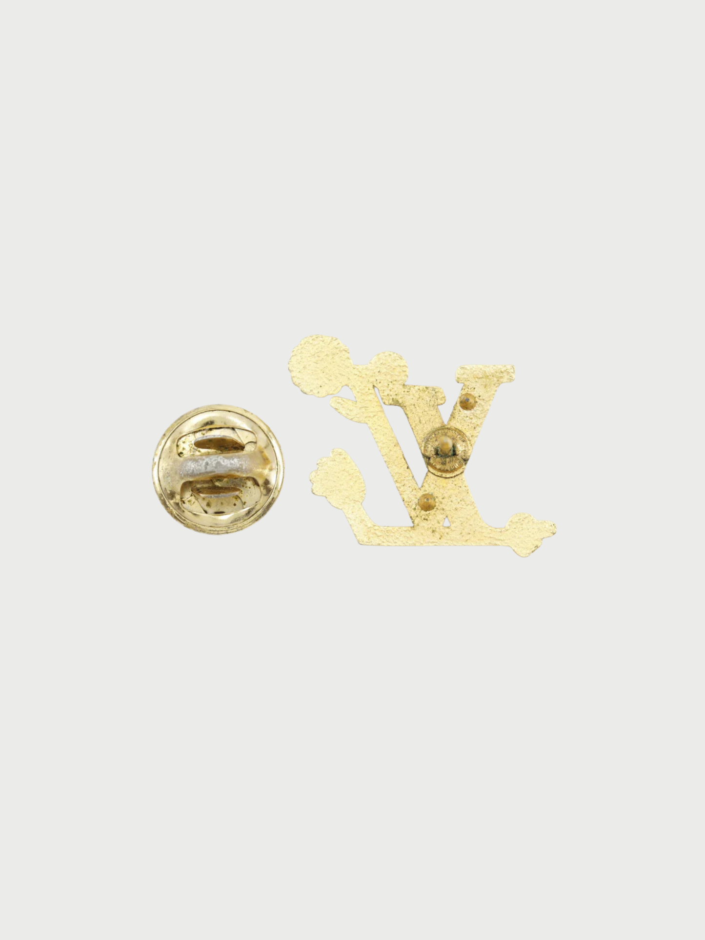 Louis Vuitton 2000s Multicolor Takashi Murakami Plated Gold Pin Brooch