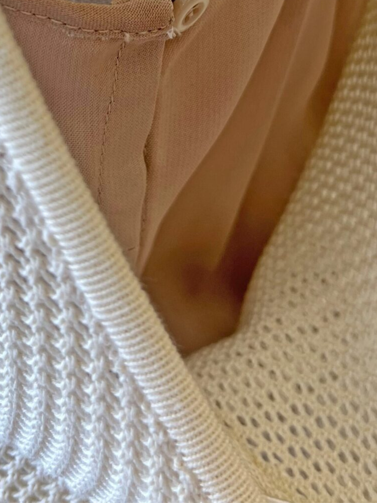 Fendi SS 2024 Cream Silk Crochet Dress