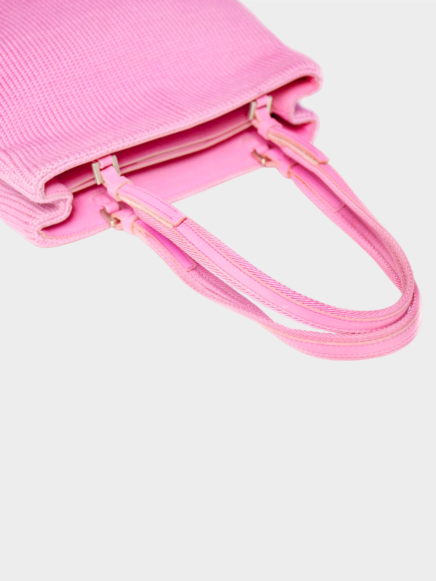 Prada FW 1999 Pink Knitted Tote Bag