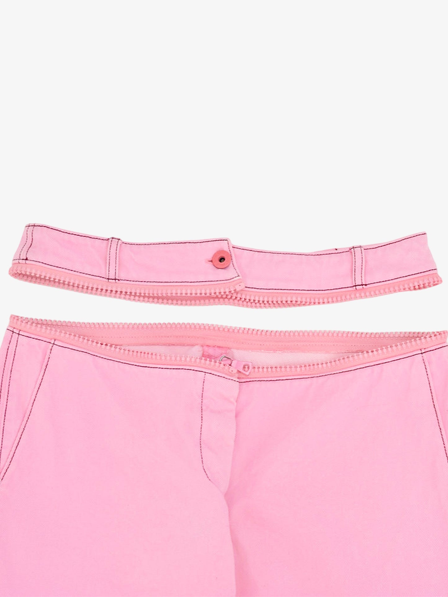 Miu Miu SS 2000 Pink Zipper Waist Pants
