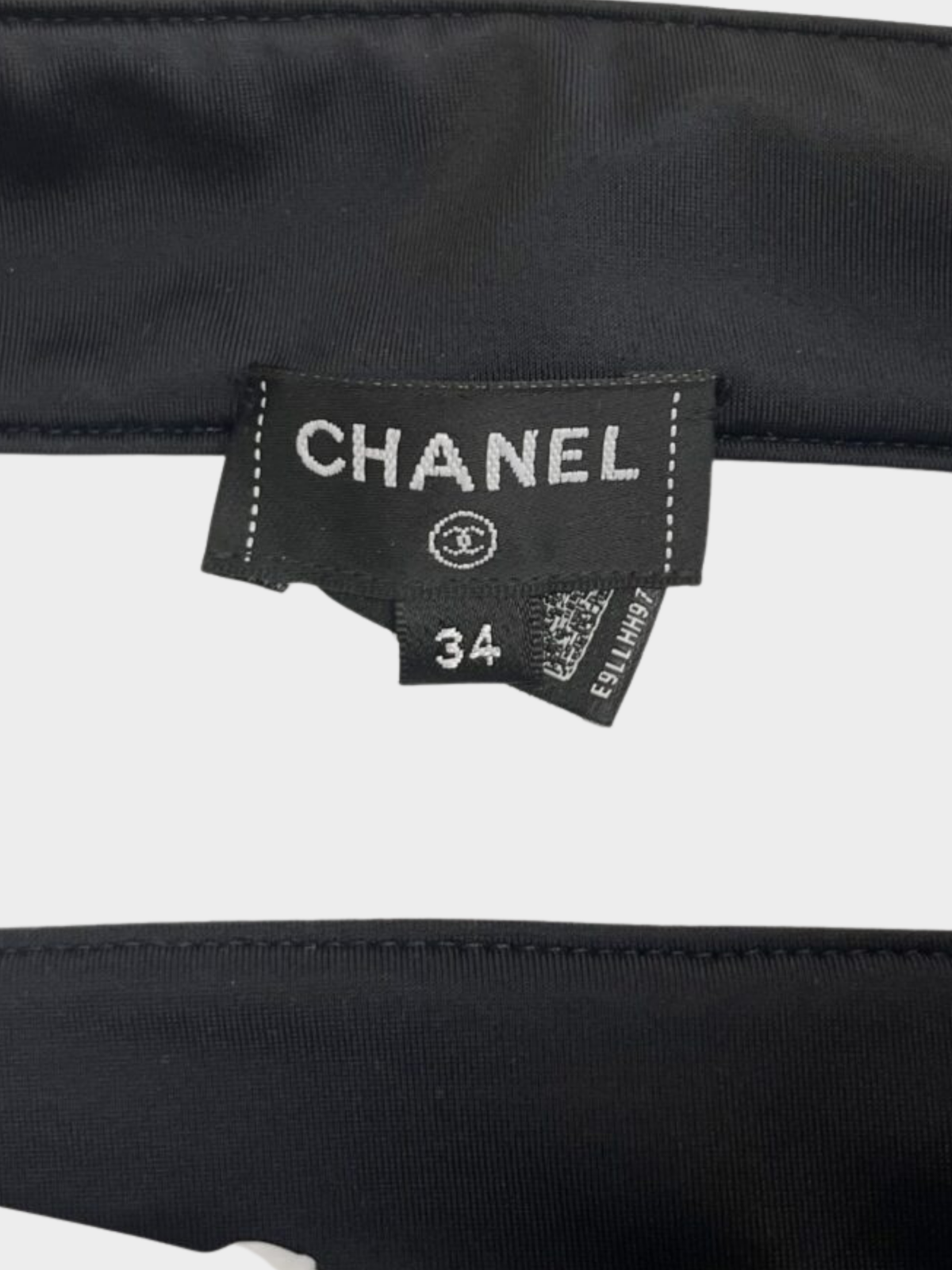 Chanel 2024 Black White Strapless CC One-Piece Swimsuit
