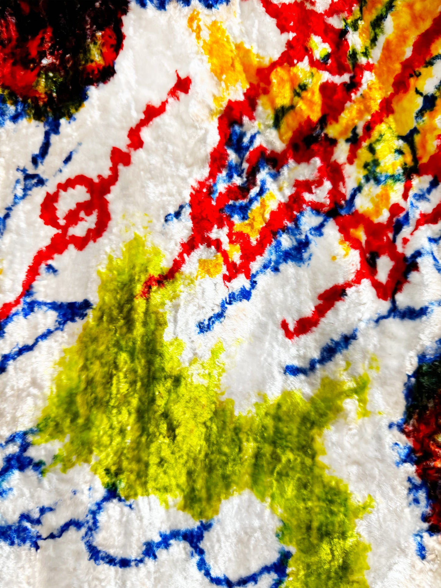 Issey Miyake 1990s Multicolor Printed Velvet and Gabardine Skirt
