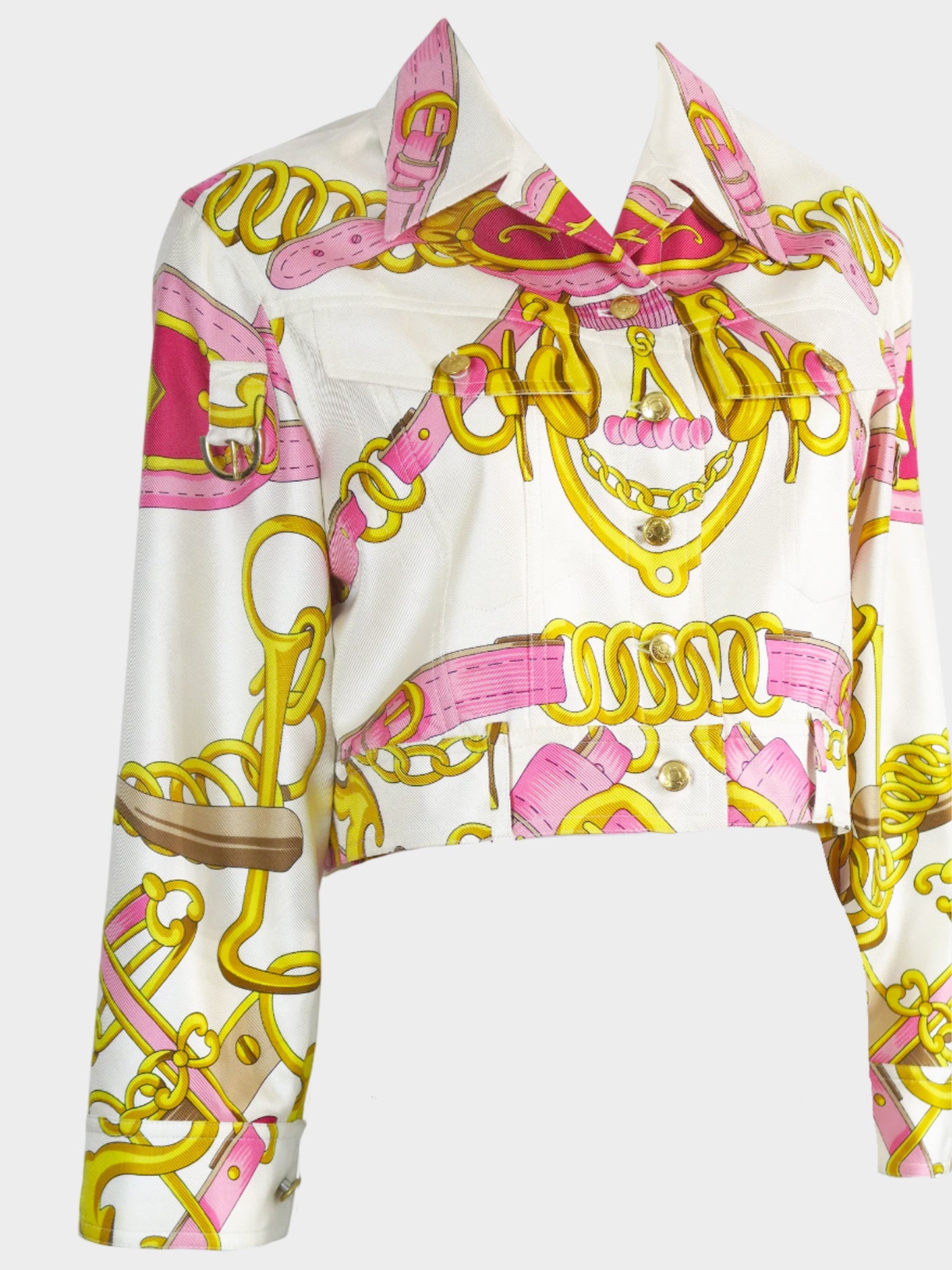 Christian Dior SS 2000 Runway Pink Cropped Equestrian Jacket