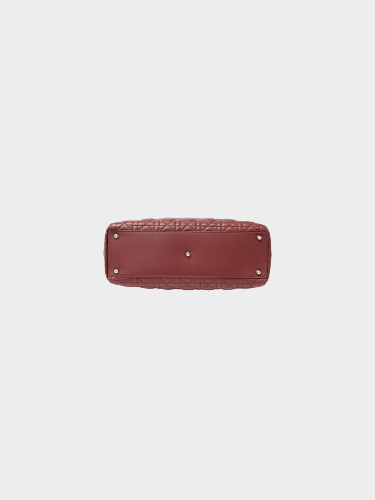 Christian Dior 2000s Bordeaux Leather Lady Dior 2-Way Handbag