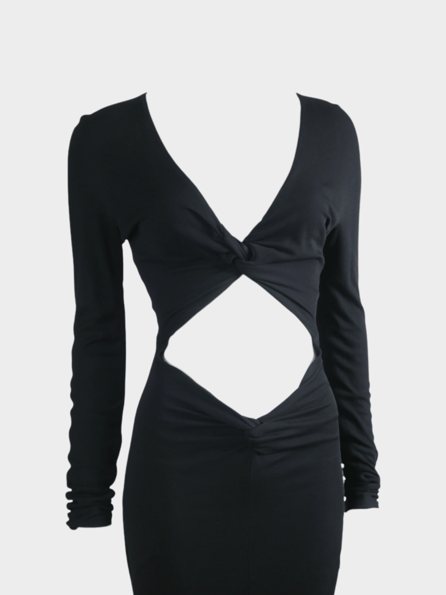 Gucci by Tom Ford FW 2002 Black Cut-Out Dress
