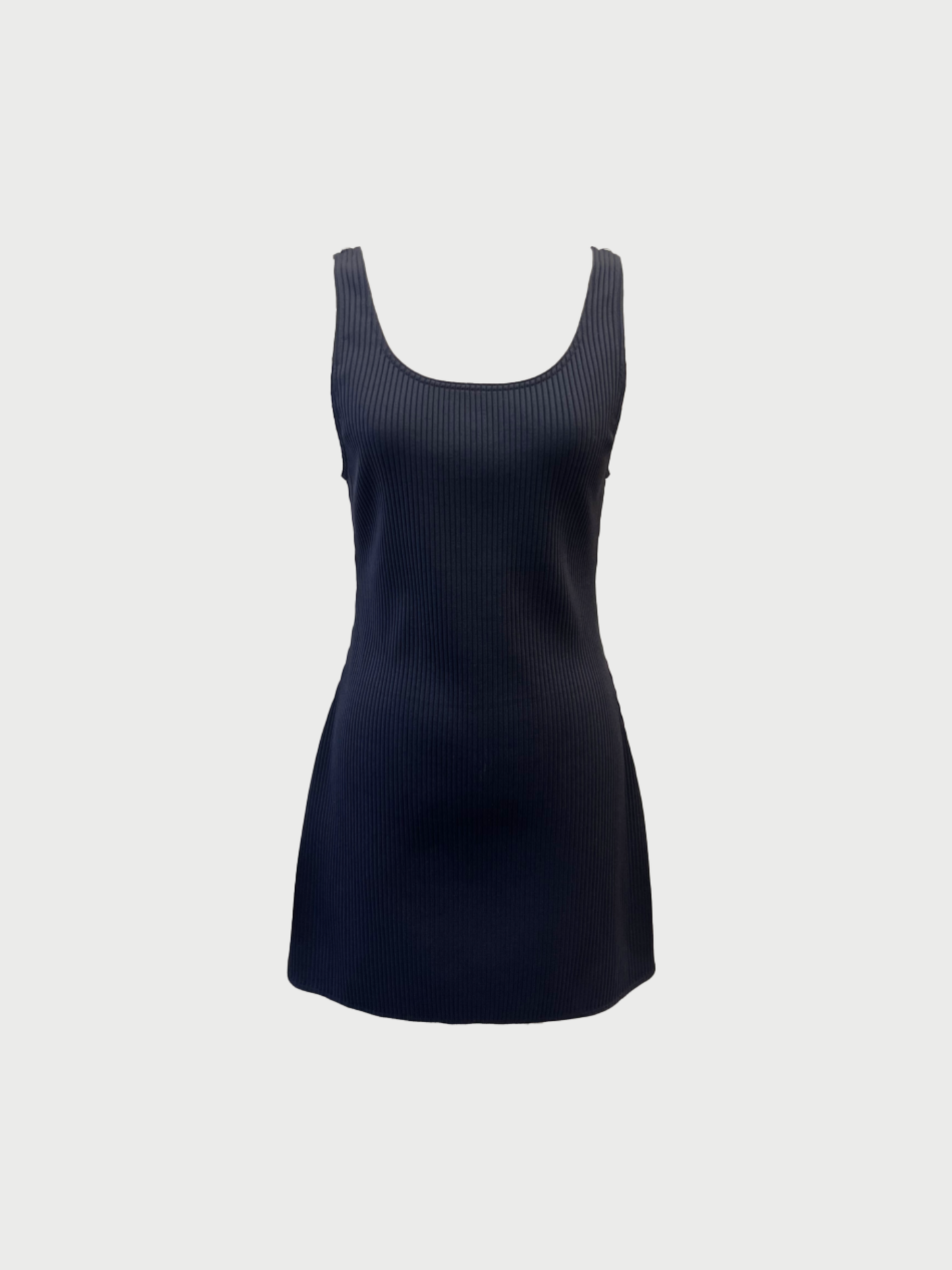 Loewe 2020s Navy Cotton Silk 2 Piece Trapeze Dress