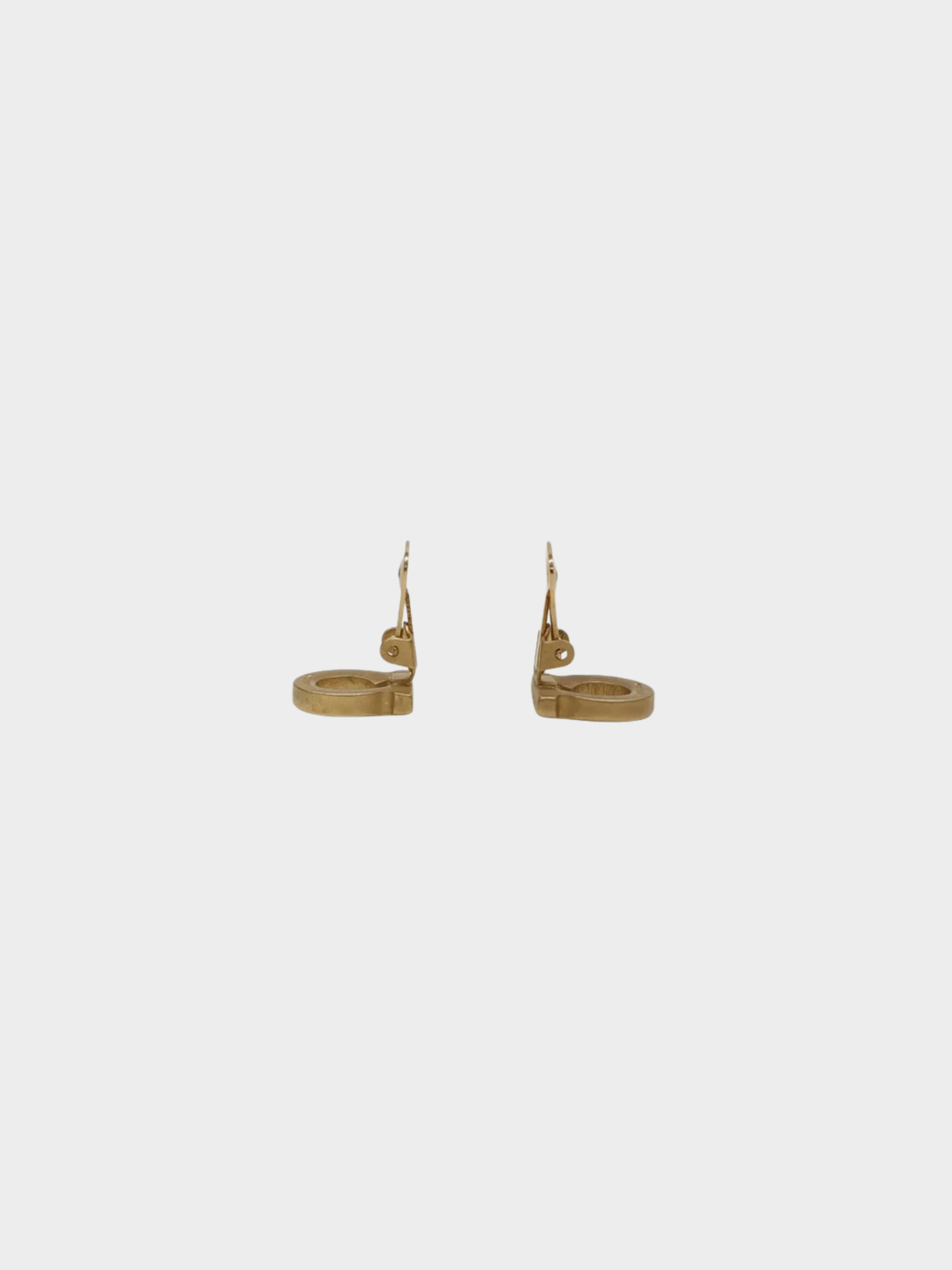 Salvatore Ferragamo 2000s Gold Gancini Earrings