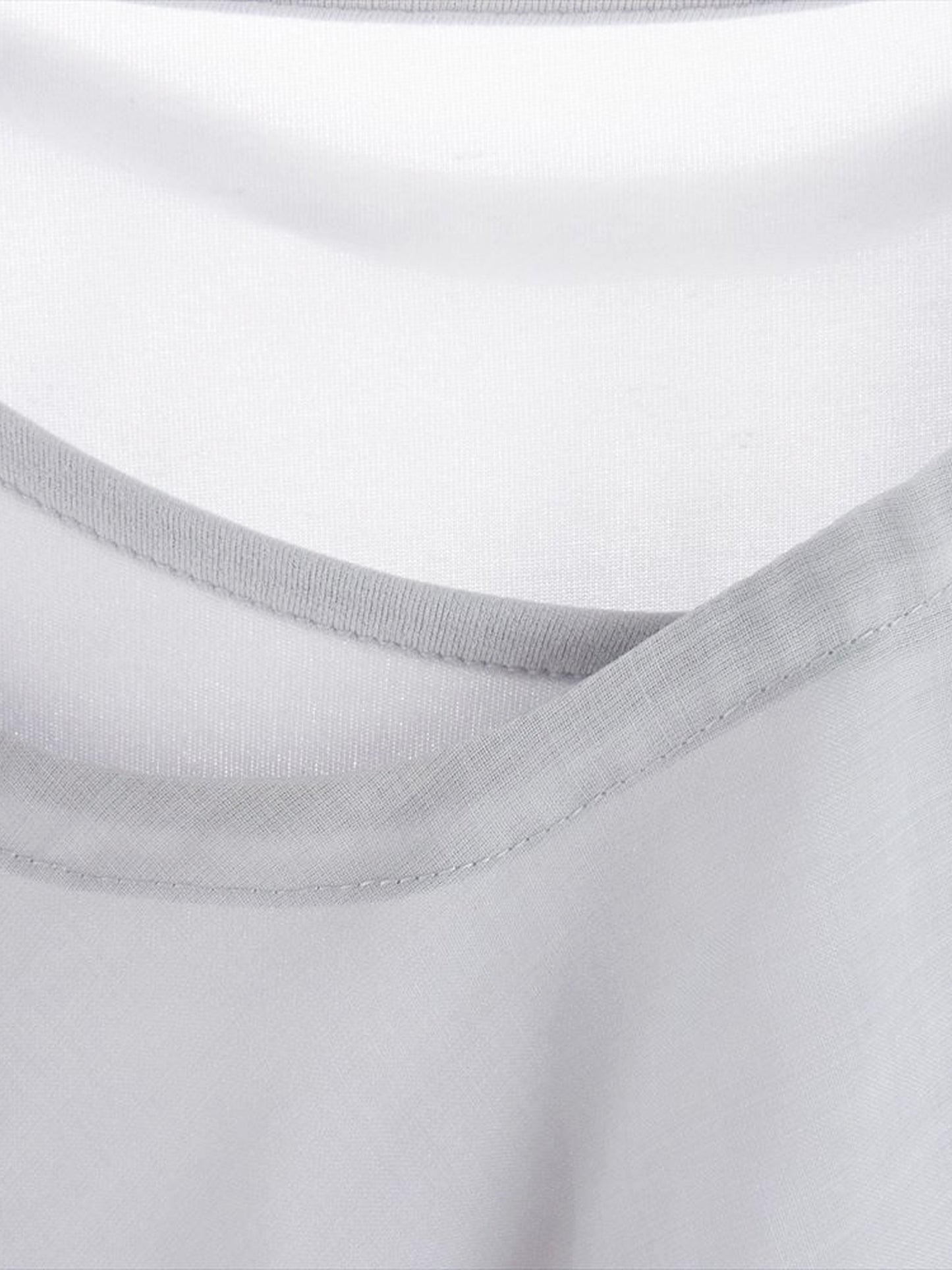 Issey Miyake SS 2024 Grey Cut and Sewn Sheer Top
