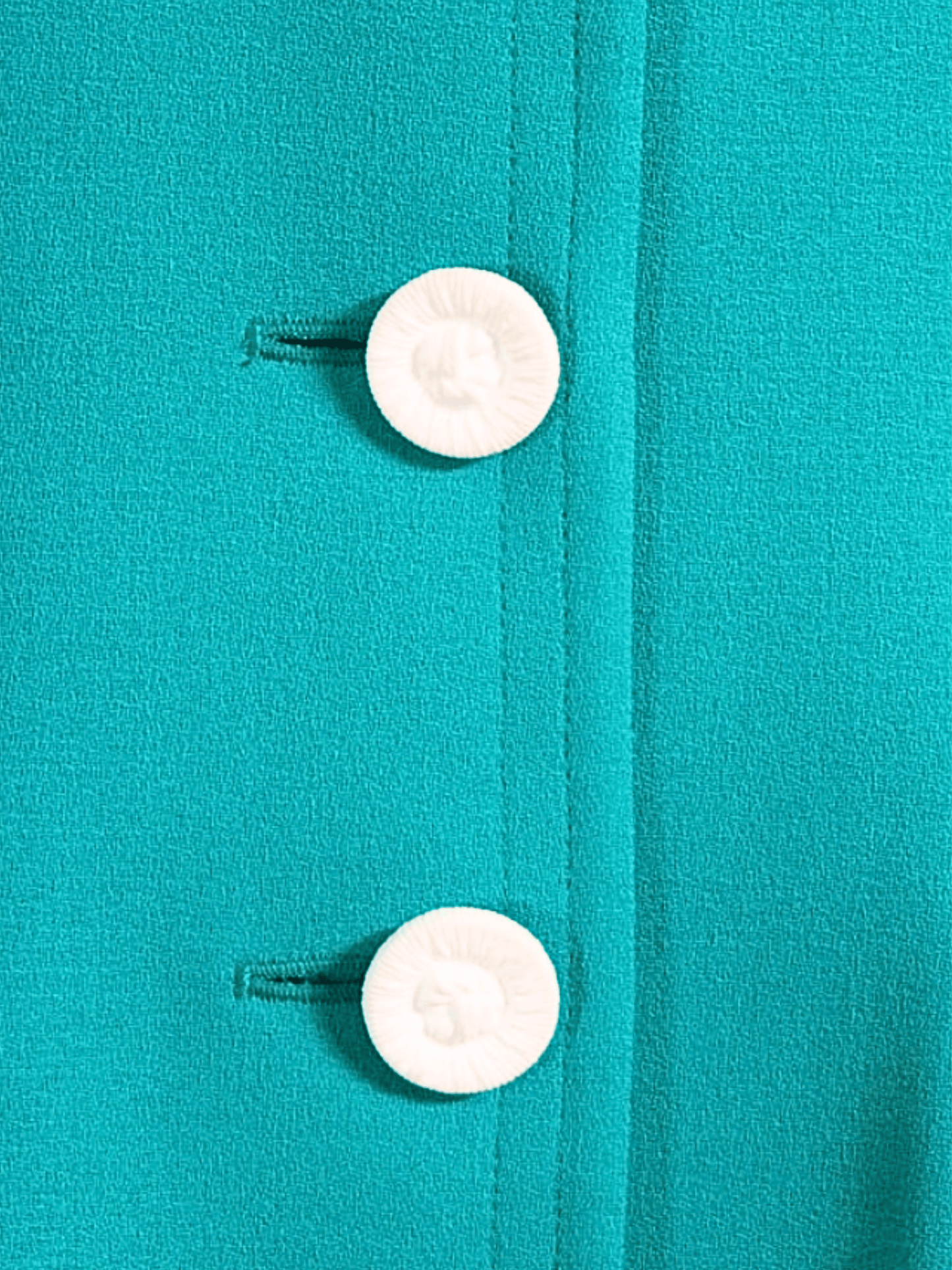 Yves Saint Laurent FW 1995 Bright Turquoise Blazer and Skirt Set