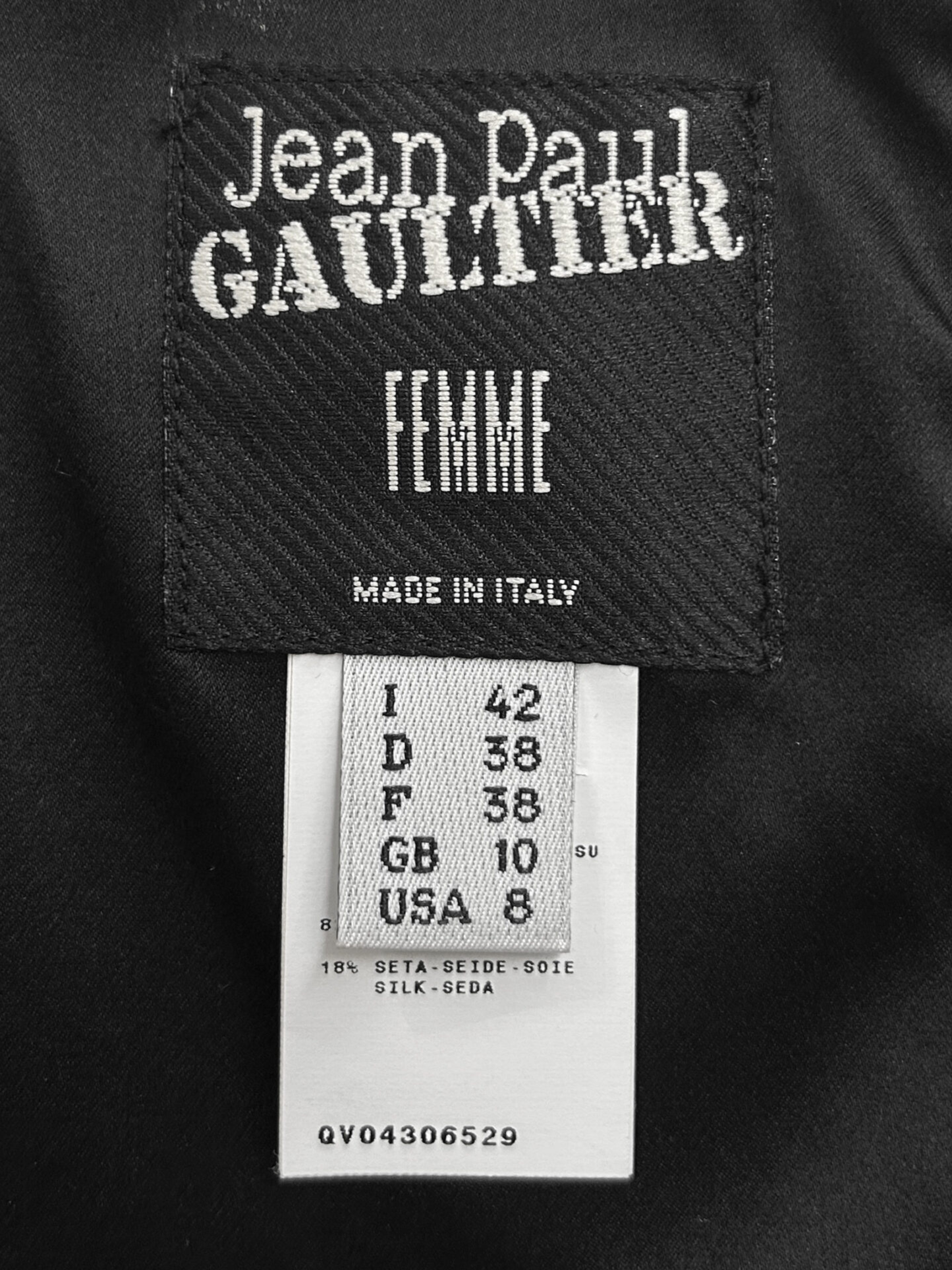 Jean Paul Gaultier 2000 Black Velvet Bias Cut Gown