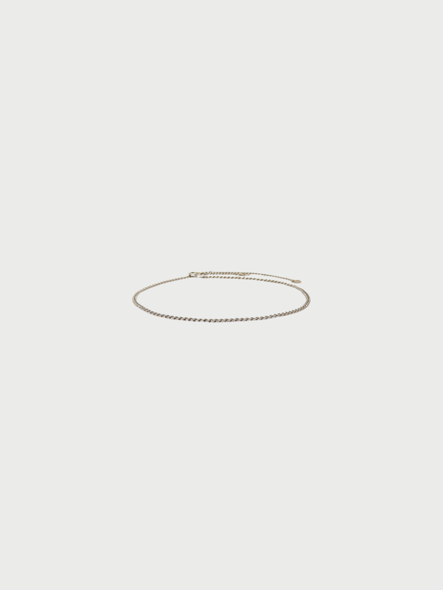 Chanel 2000s Silver Ivory Plated Metal Coco Chain Belt