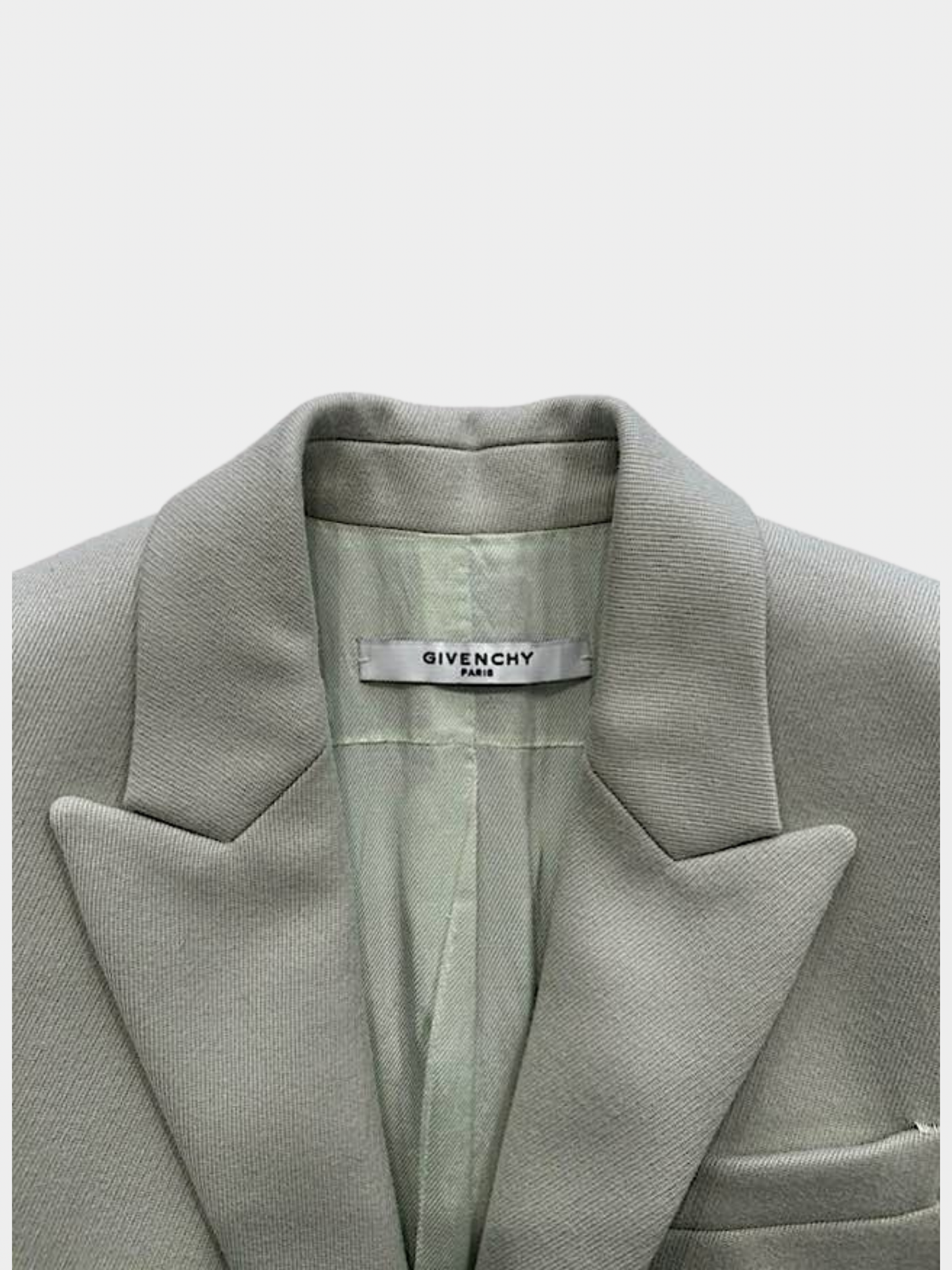 Givenchy 2010s Light Green Wool Long Coat