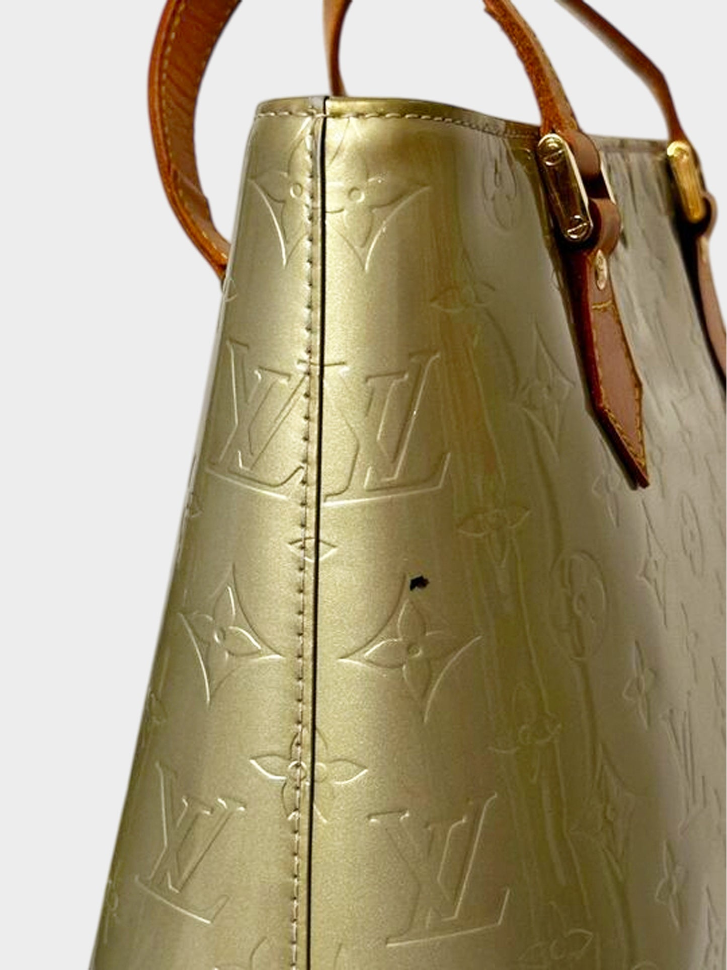 Louis Vuitton 2000s Green Monogram Vernis Houston Tote Bag