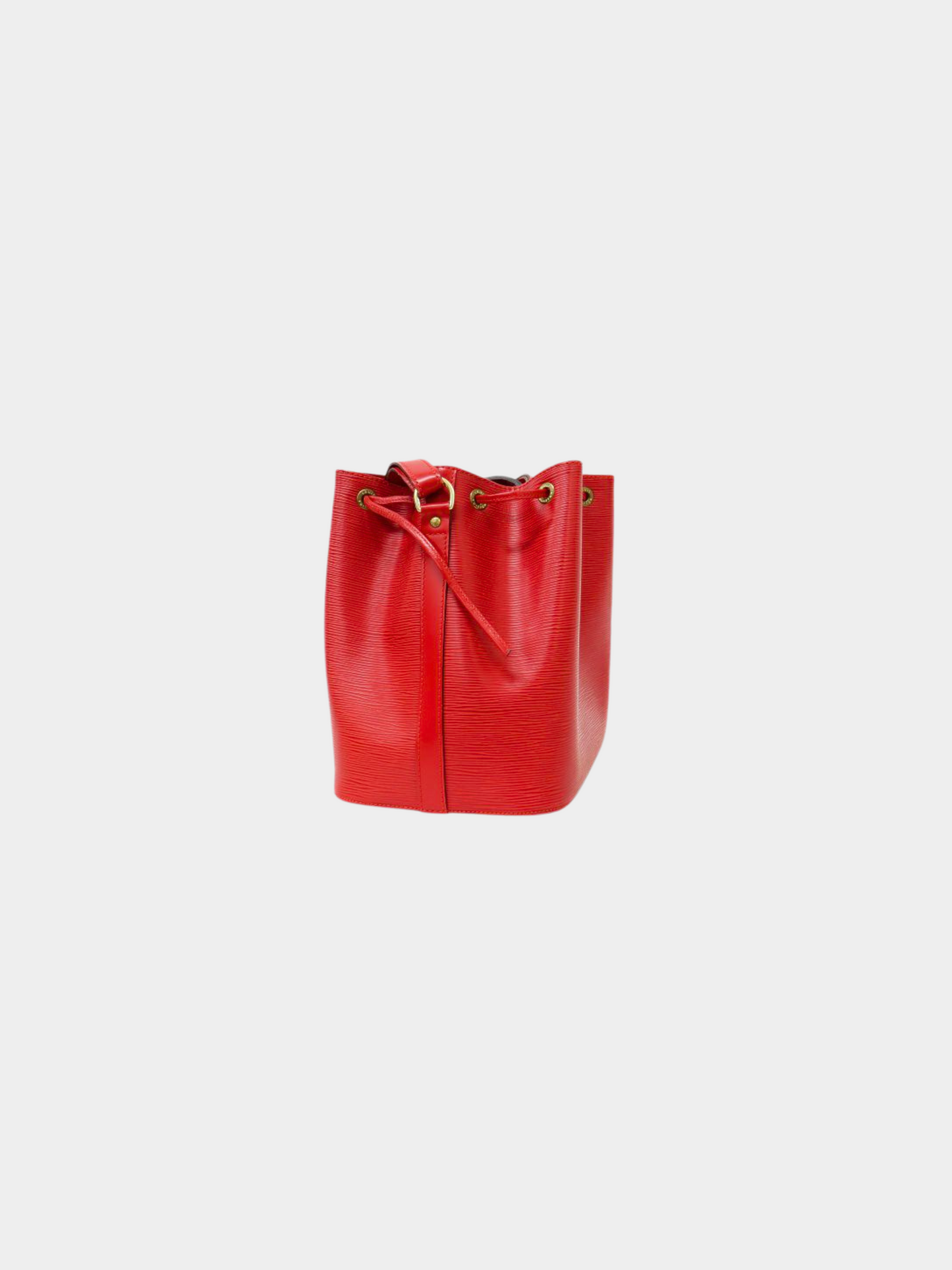 Louis Vuitton 1990s Castilian Red Epi Leather Petit Noé Bucket Bag