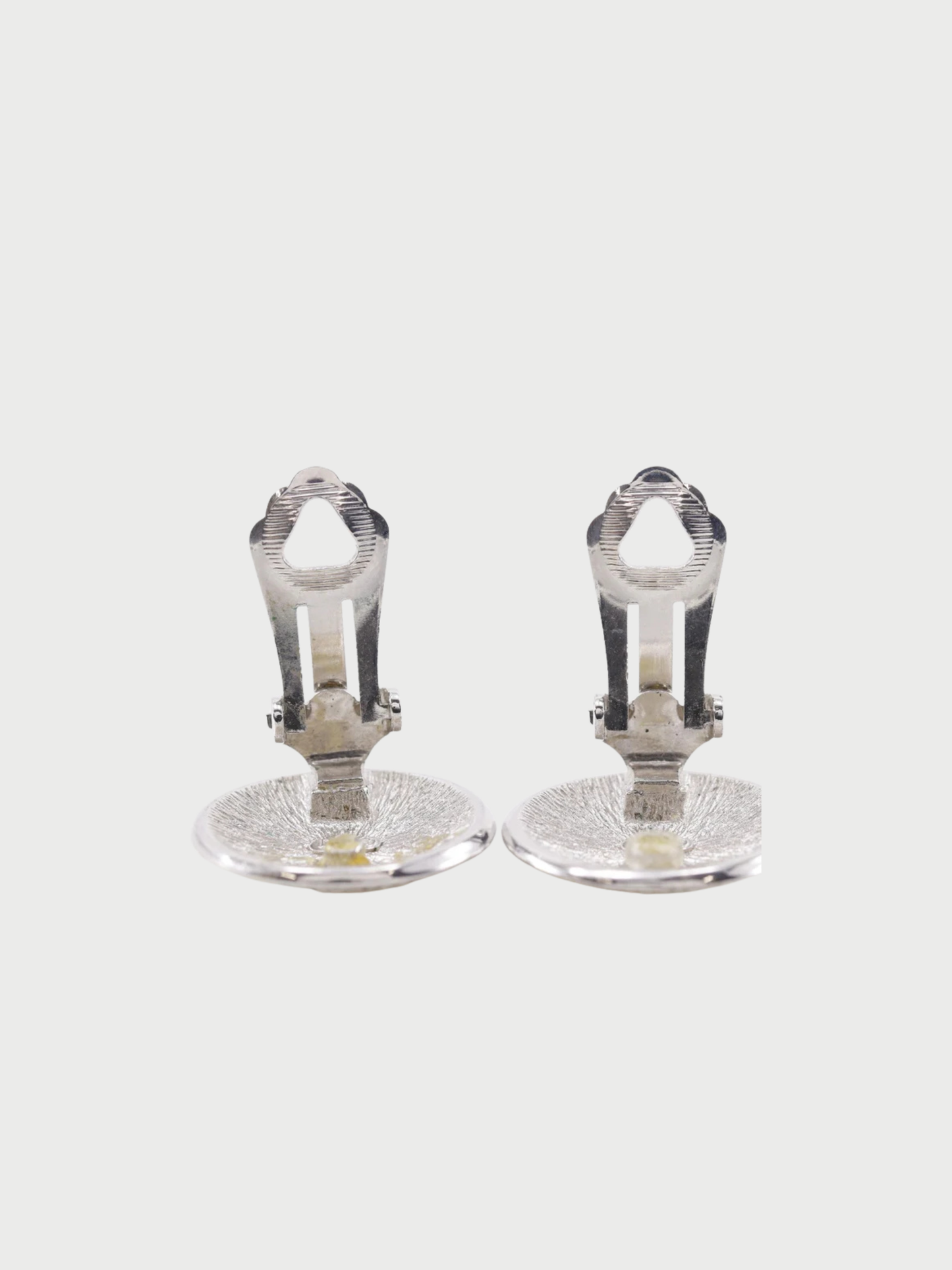 Christian Dior 2000s Silver Metal Trotter Earrings