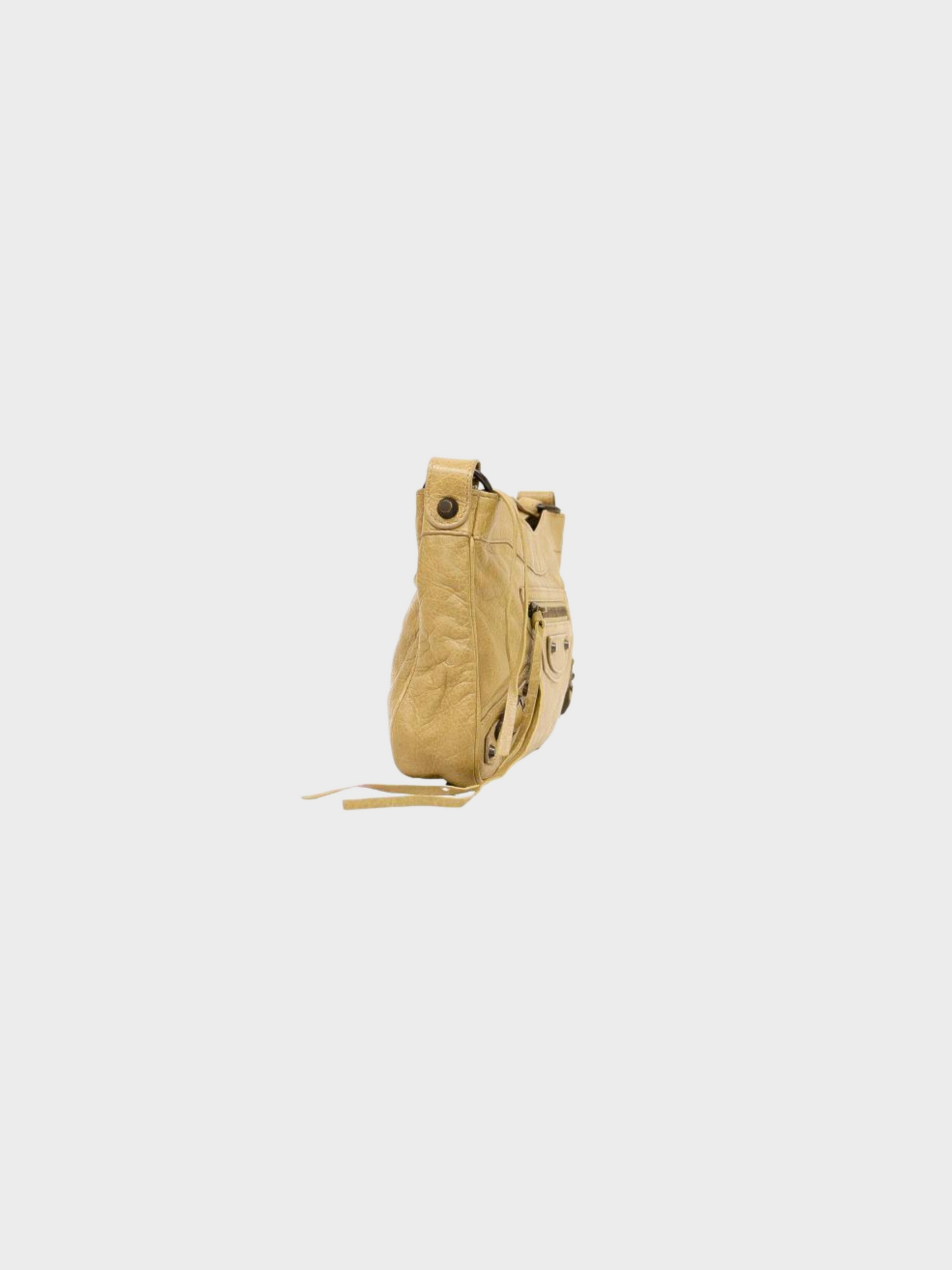 Balenciaga 2000s Beige Leather Shoulder Bag