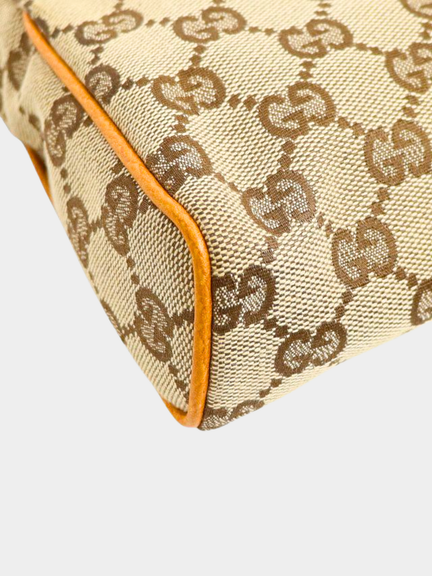 Gucci 2010s Brown Monogram Canvas Shoulder Bag