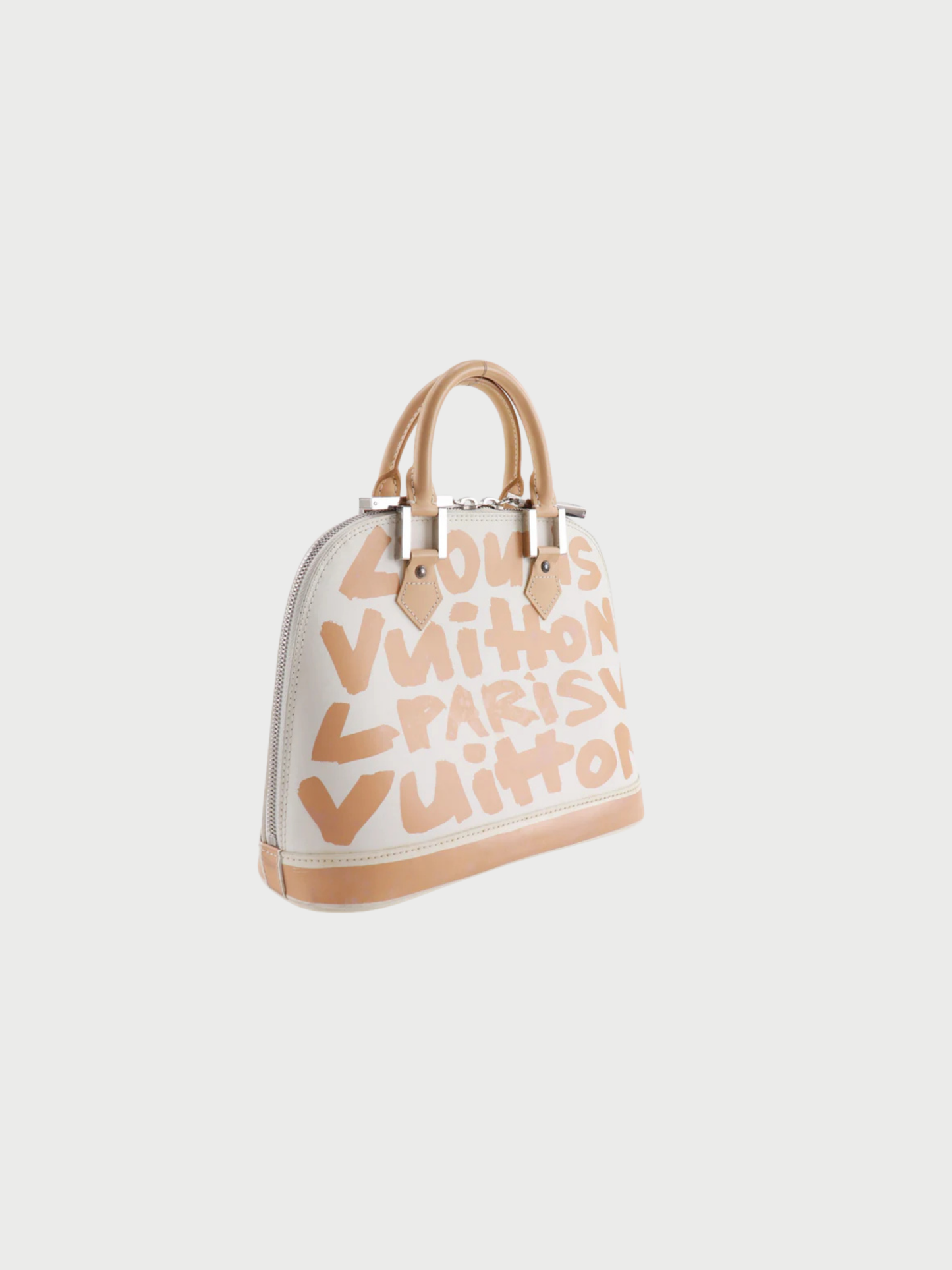 Louis Vuitton 2001 Beige White Calfskin Graffiti Alma PM Handbag