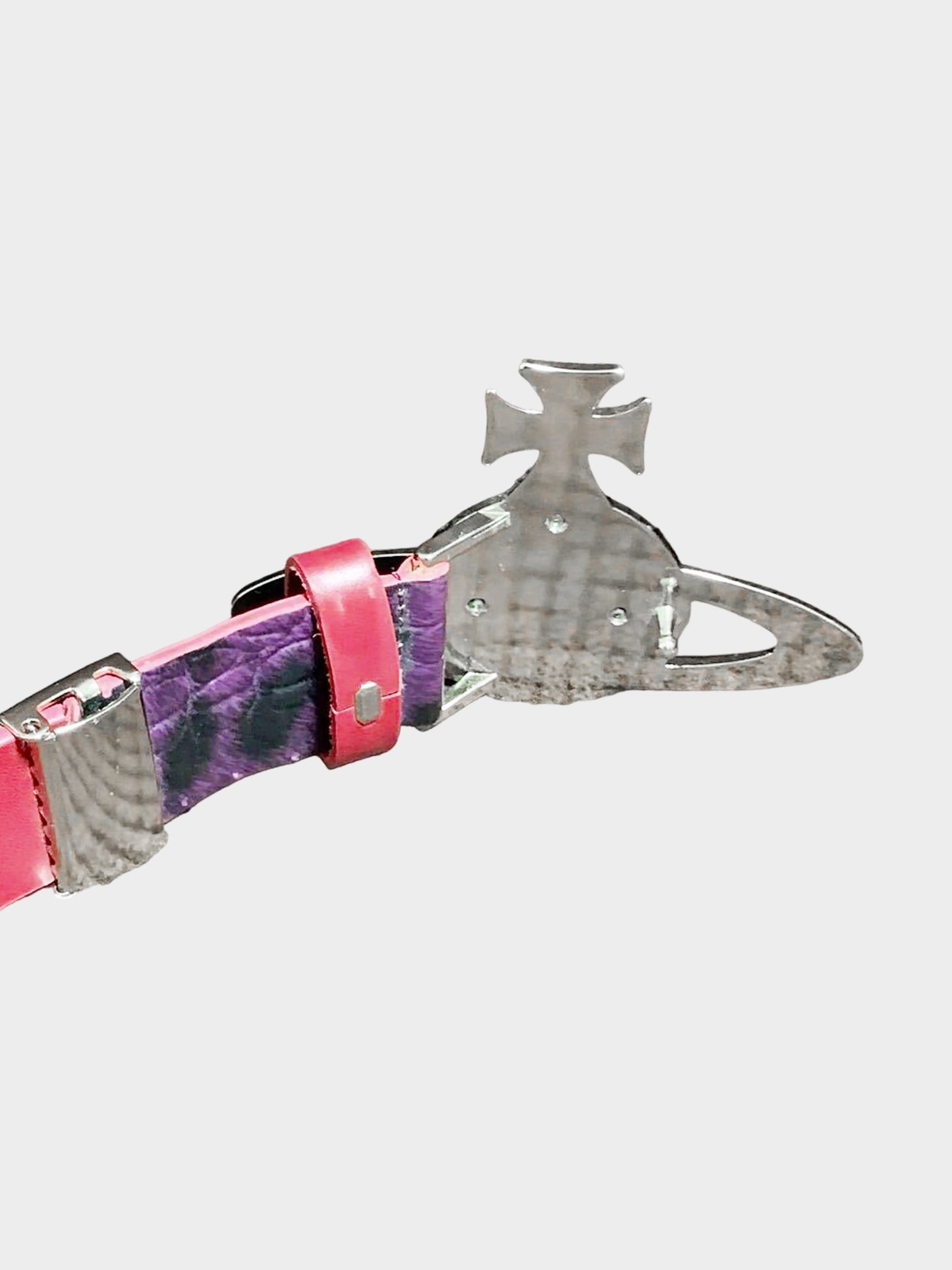 Vivienne Westwood 2000s Pink and Purple Python Leather Belt