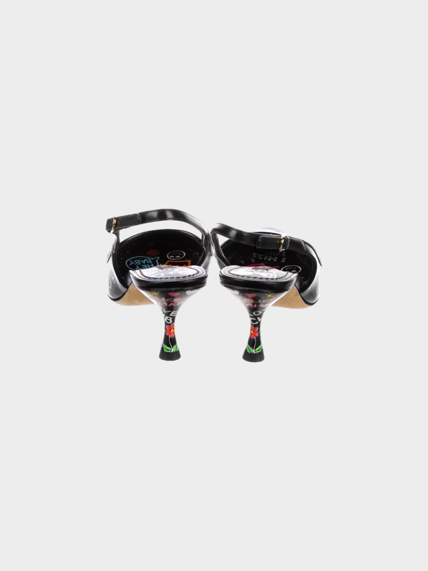 Dolce and Gabbana 2017 Graffiti Slingback Heels
