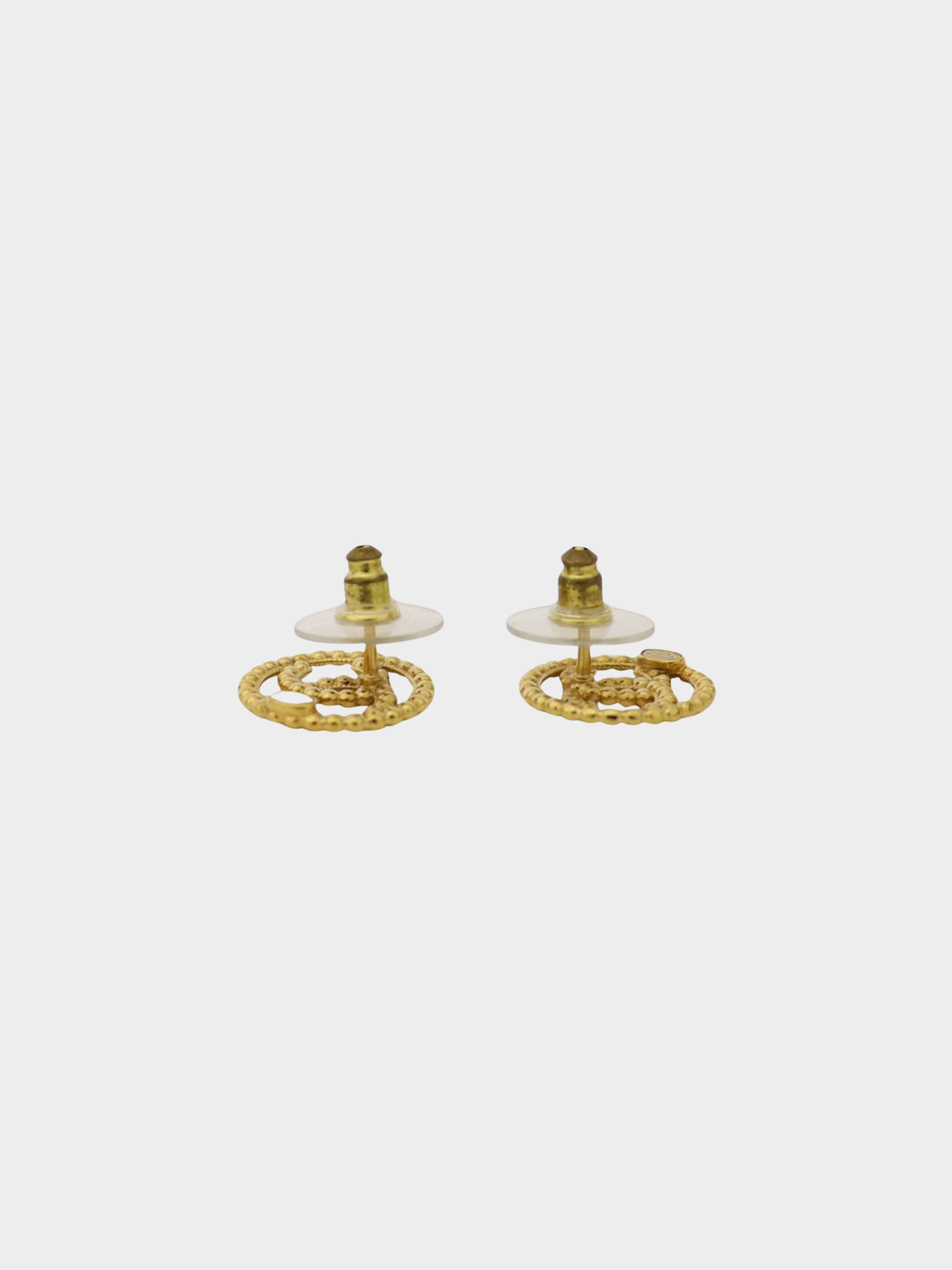 Chanel 2022 Gold Coco Round Earrings
