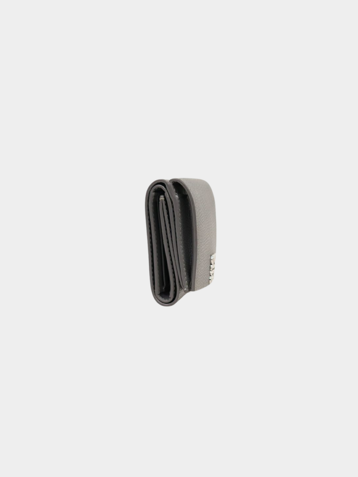 Loewe 2010s Gray Anagram Vertical Wallet
