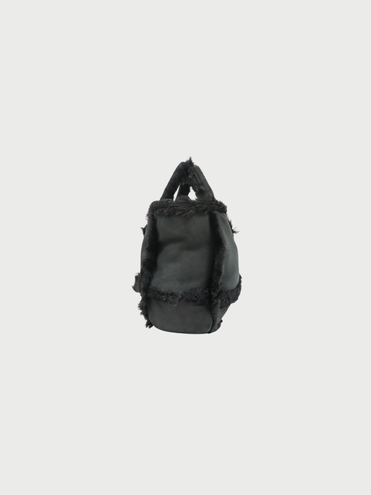 Chanel 2007 Black Shearling Sports Line Tote Bag