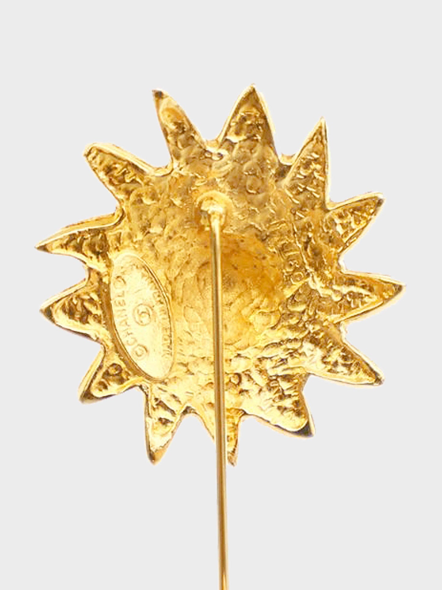 Chanel 1980s Gold Lion Head Brooch