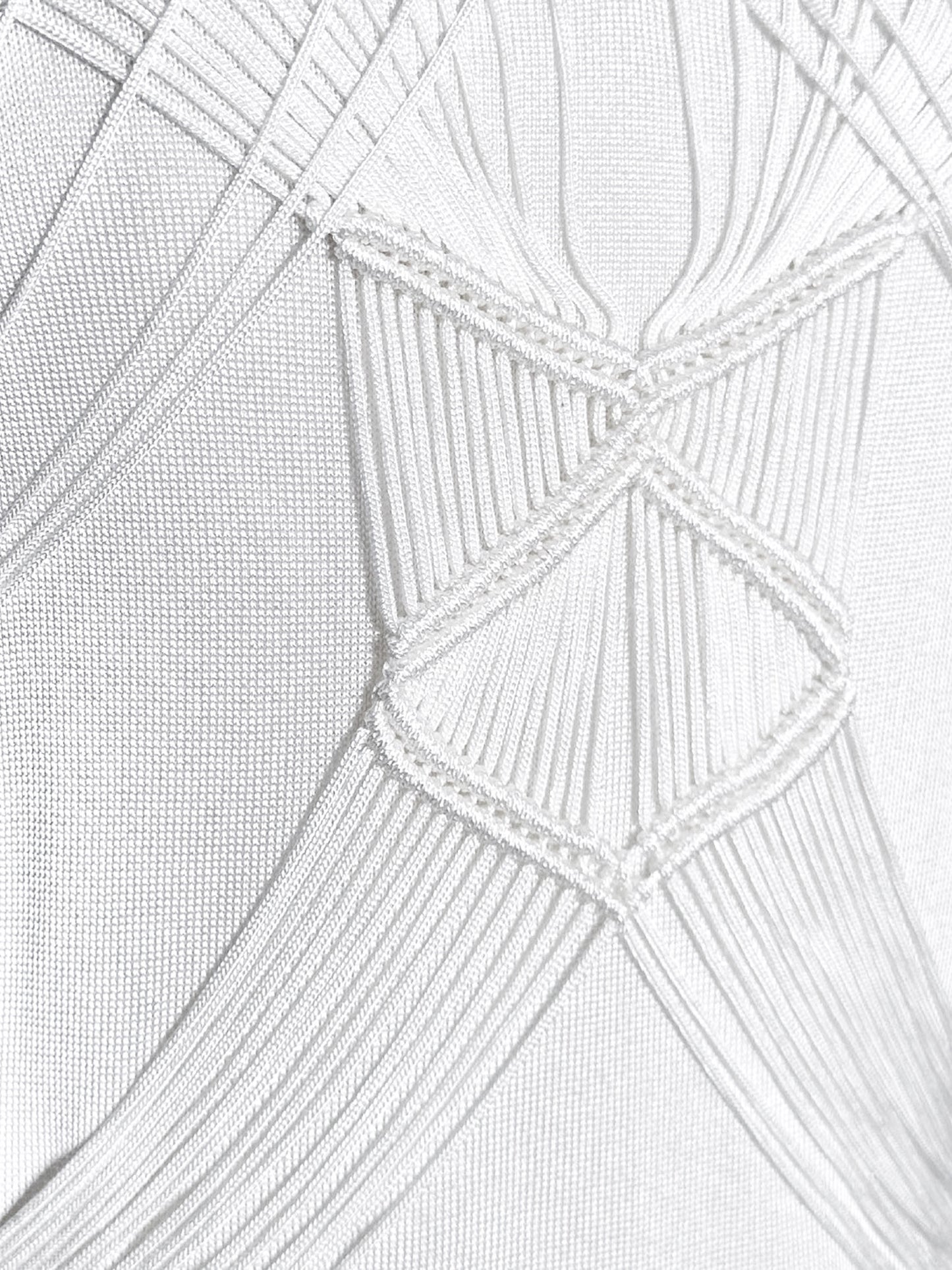 Christian Dior by John Galliano FW 2002 White Mesh Macramé Tank Top
