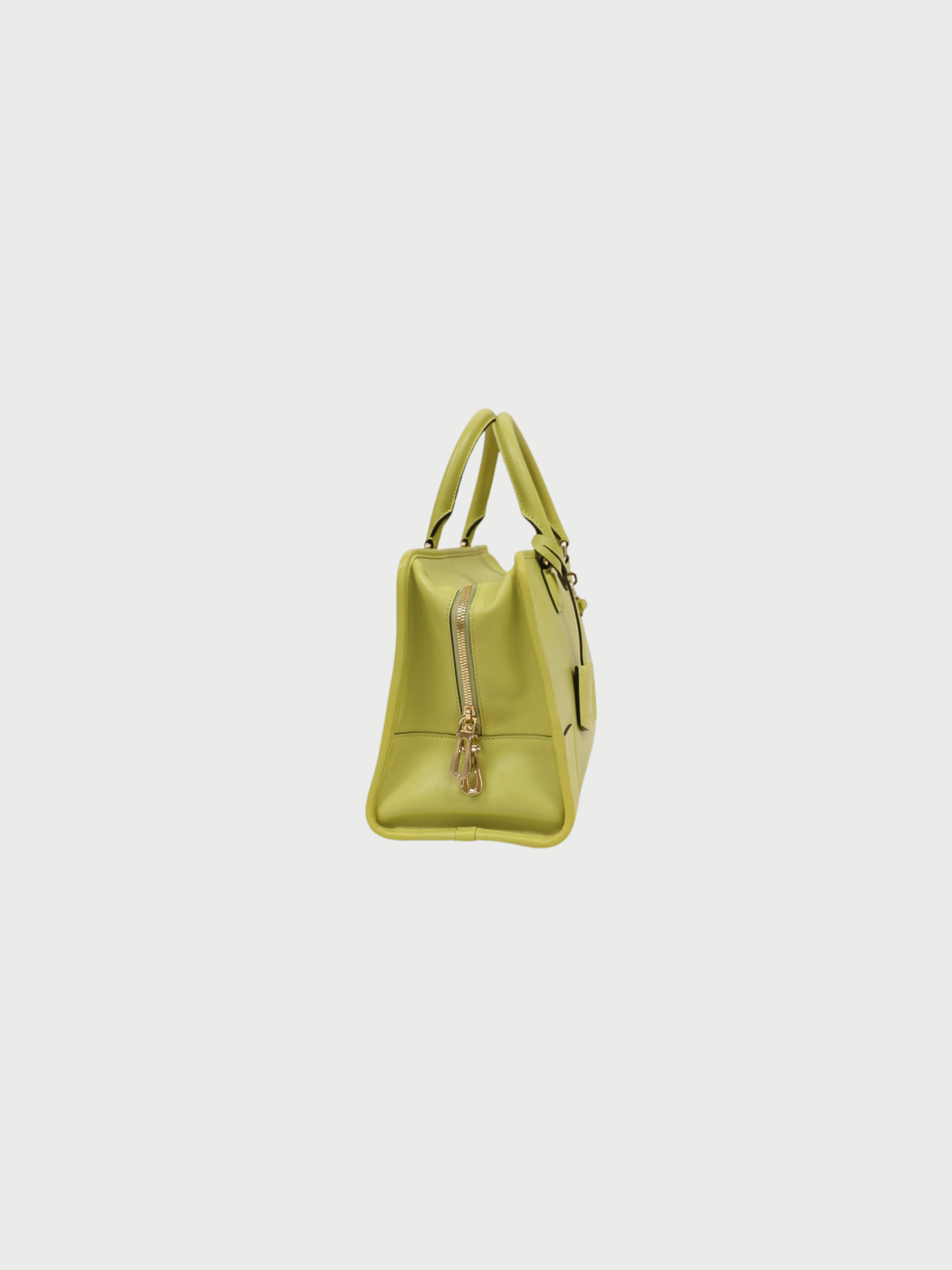 Loewe 2000s Lime Green Leather Amazona 36 Structured Bag